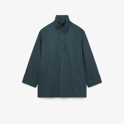 lacoste runway oversized twill mini dress