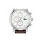 ساعة رجالية بسوار جلدي بني Brown Leather Strap Men's Watch - 2011486-BROWN