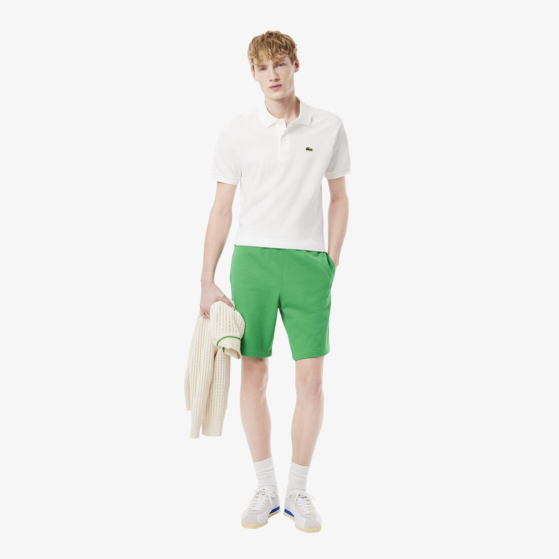 Logo Trim Cotton Fleece Shorts - GH9896-00-SIW