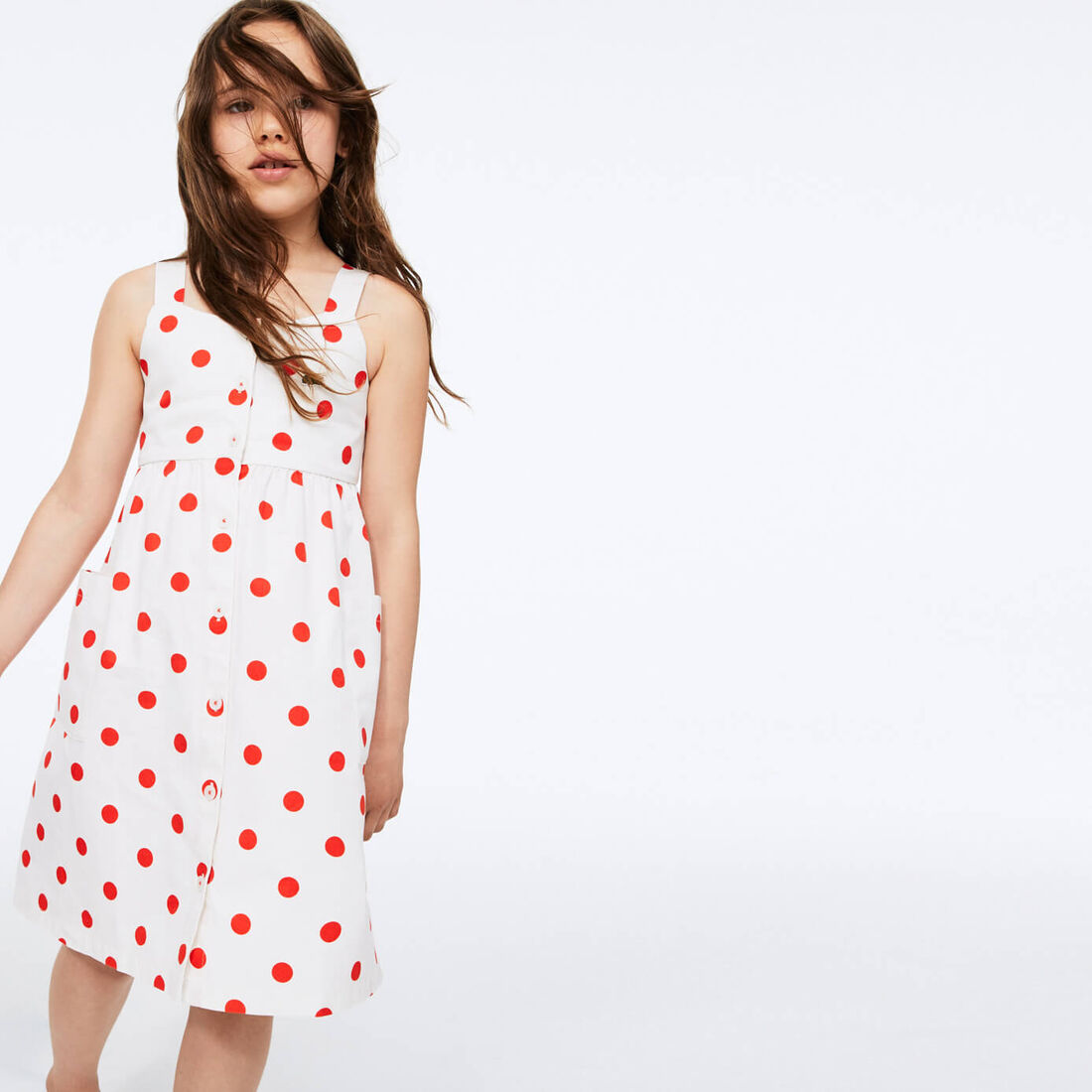 Girls' Polka Dot Cotton Dress