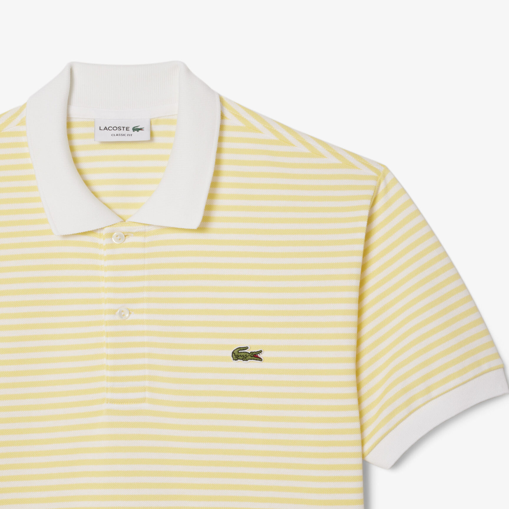 قميص بولو مخطط بيتي بيكيه بقصة كلاسيكية L.12.12 Classic Fit L.12.12 Striped Petit Pique Polo Shirt - PH9753-00-KBA