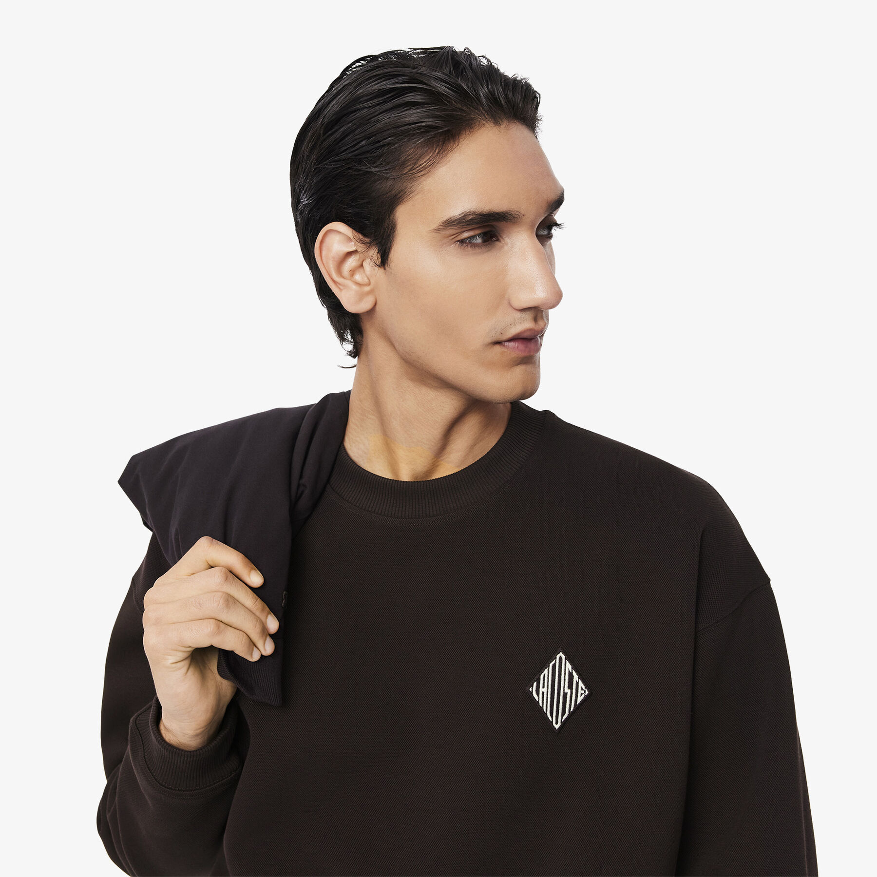 Double Face Pique Badge Sweatshirt Double Face Pique Badge Sweatshirt - SH0035-00-3LA