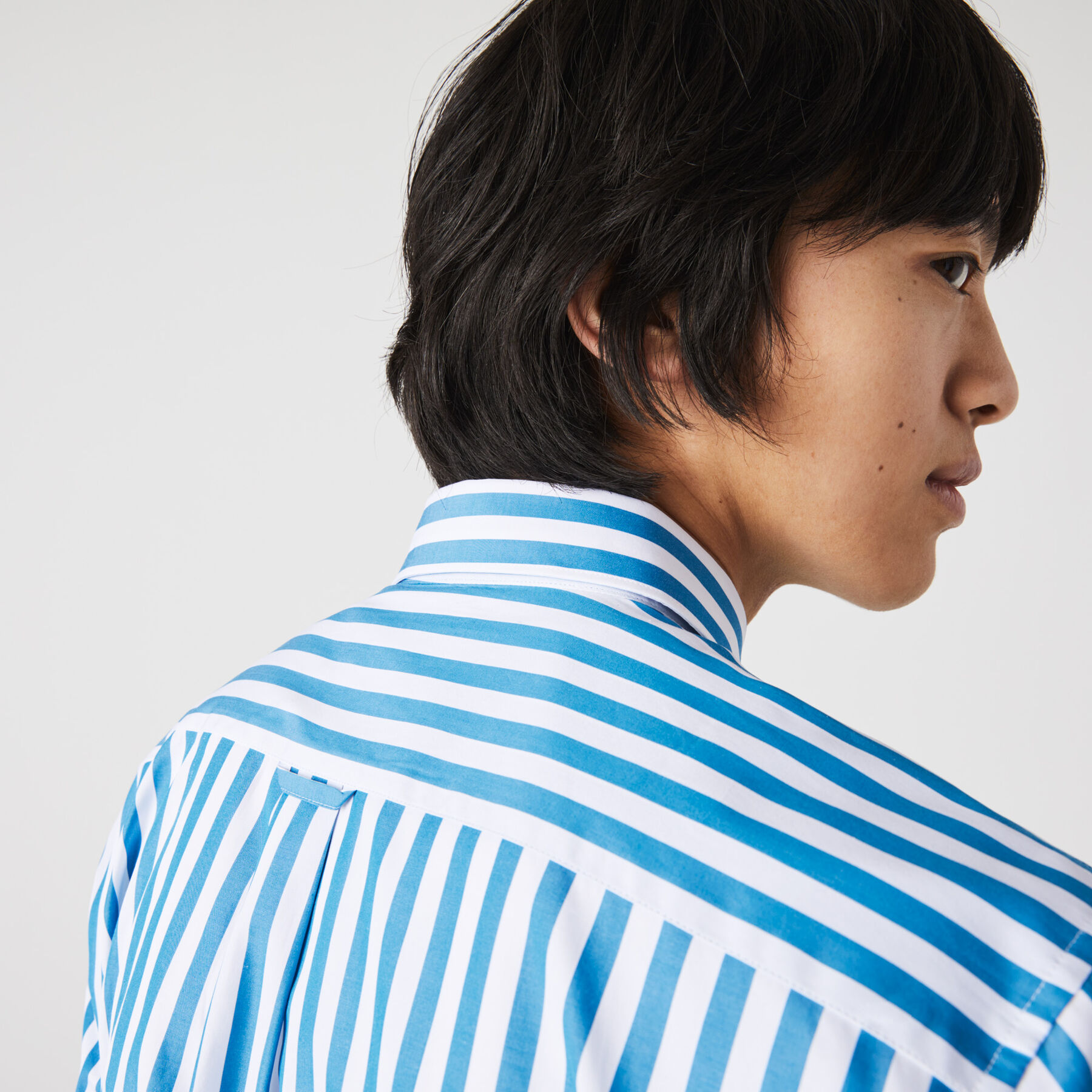 Men's Regular Fit Striped Poplin Shirt lacoste men s regular fit striped poplin shirt