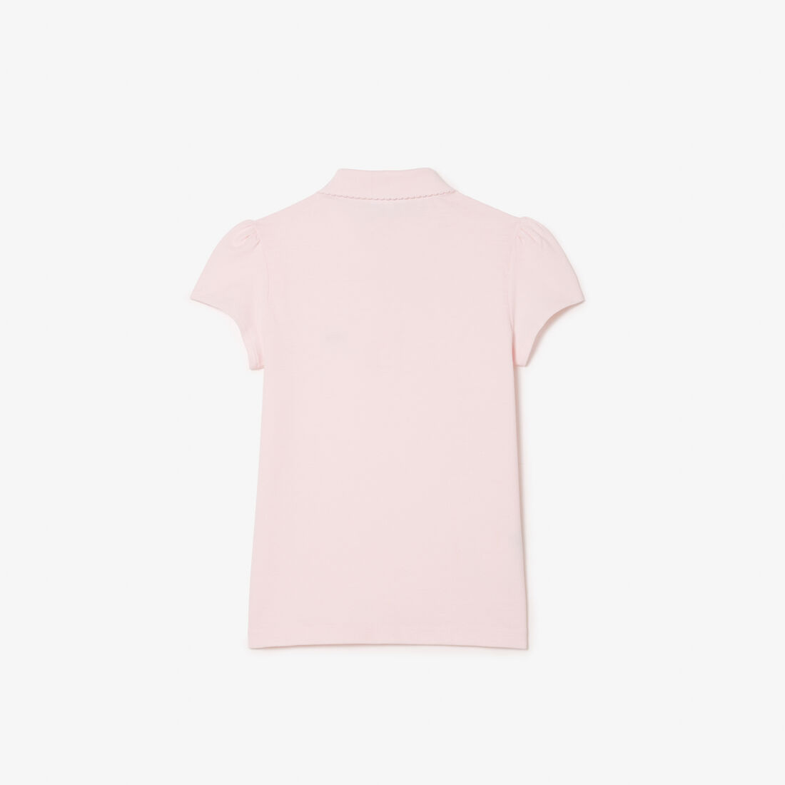 قميص بولو بيكيه بياقة مزخرفة Girls' Lacoste Scalloped Collar Mini Pique Polo Shirt - PJ3594-00-T03