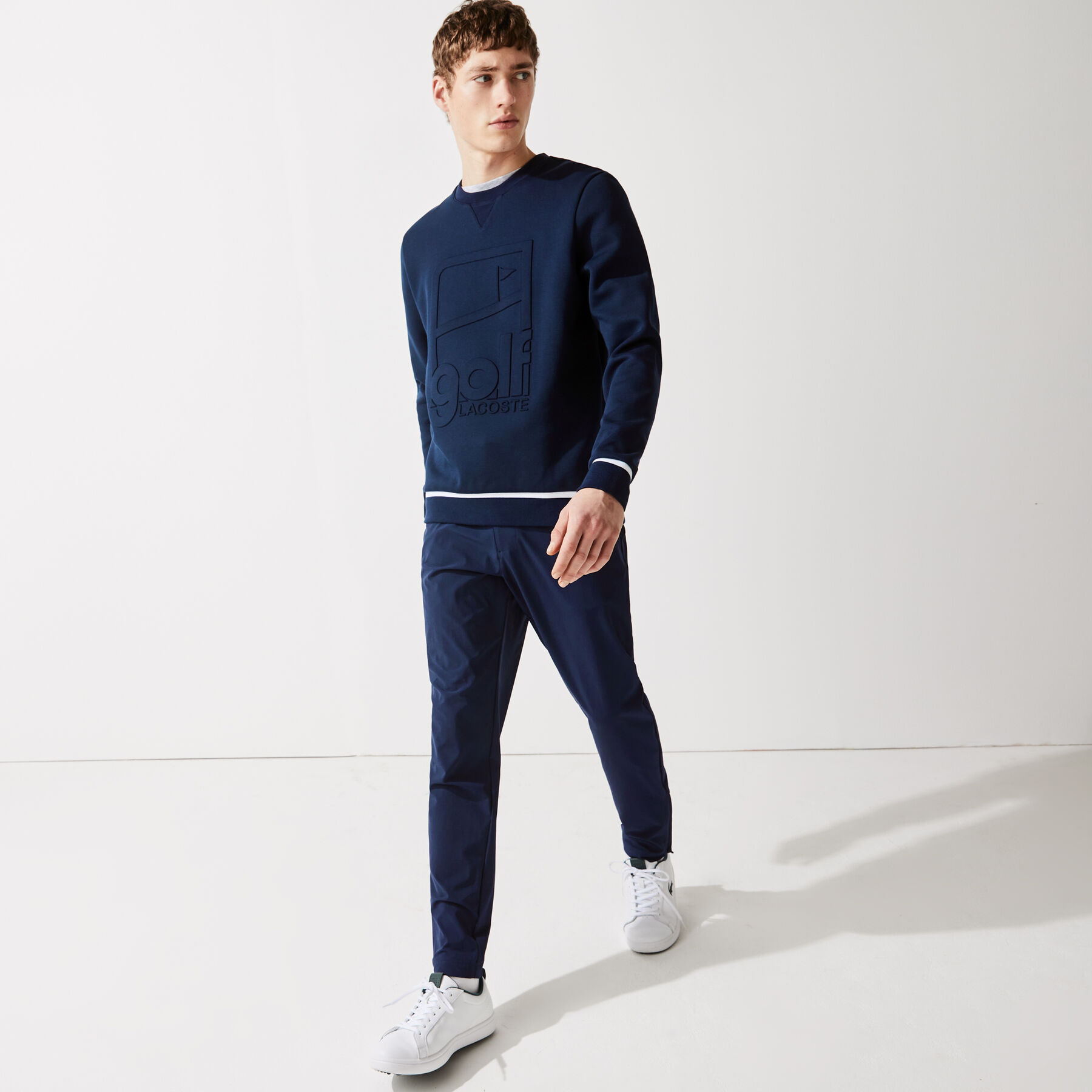 Men’s Lacoste SPORT Crew Neck Graphic Print Golf Sweatshirt men s lacoste sport crew neck graphic print golf sweatshirt