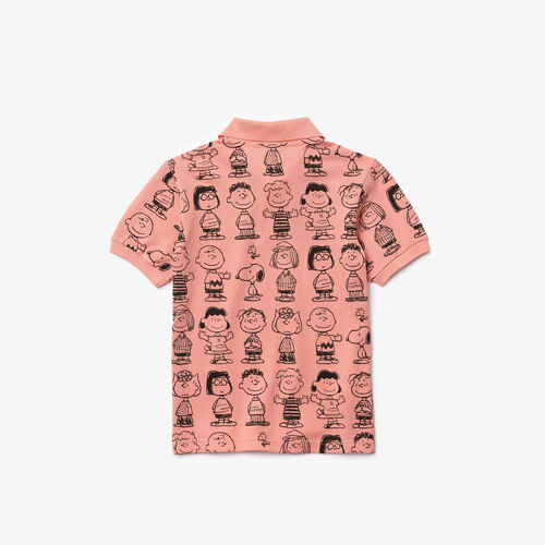 Kids’ Lacoste X Peanuts Classic Fit Print Organic Cotton Polo Shirt
