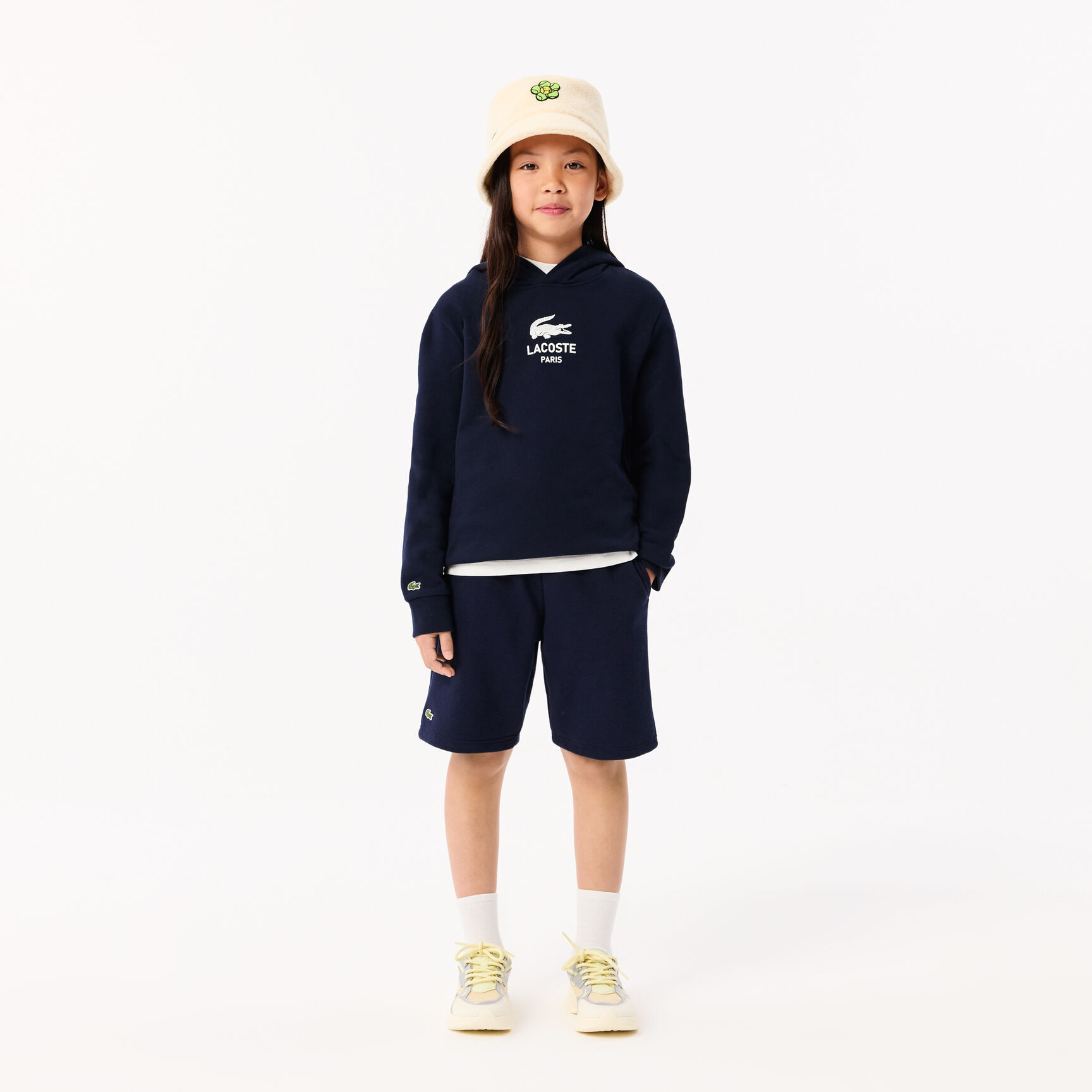 شورت لاكوست صوف قطن عضوي ناعم للأطفال Kids' Lacoste Organic Brushed Cotton Fleece Shorts - GJ9733-00-166