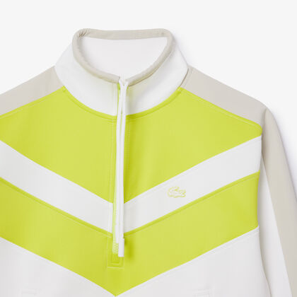 سترة الانترلوك ذات ألوان متباينة