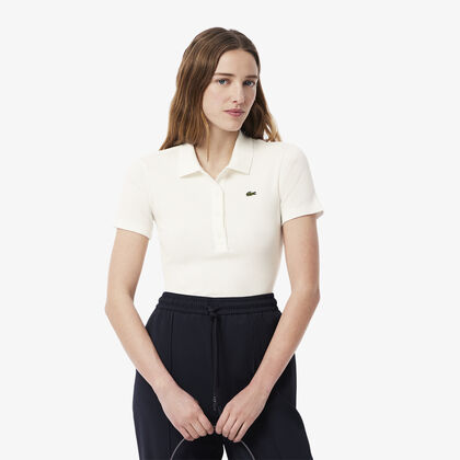 تيشيرت بولو L.12.d بقصة ضيقة من القطن المضلع