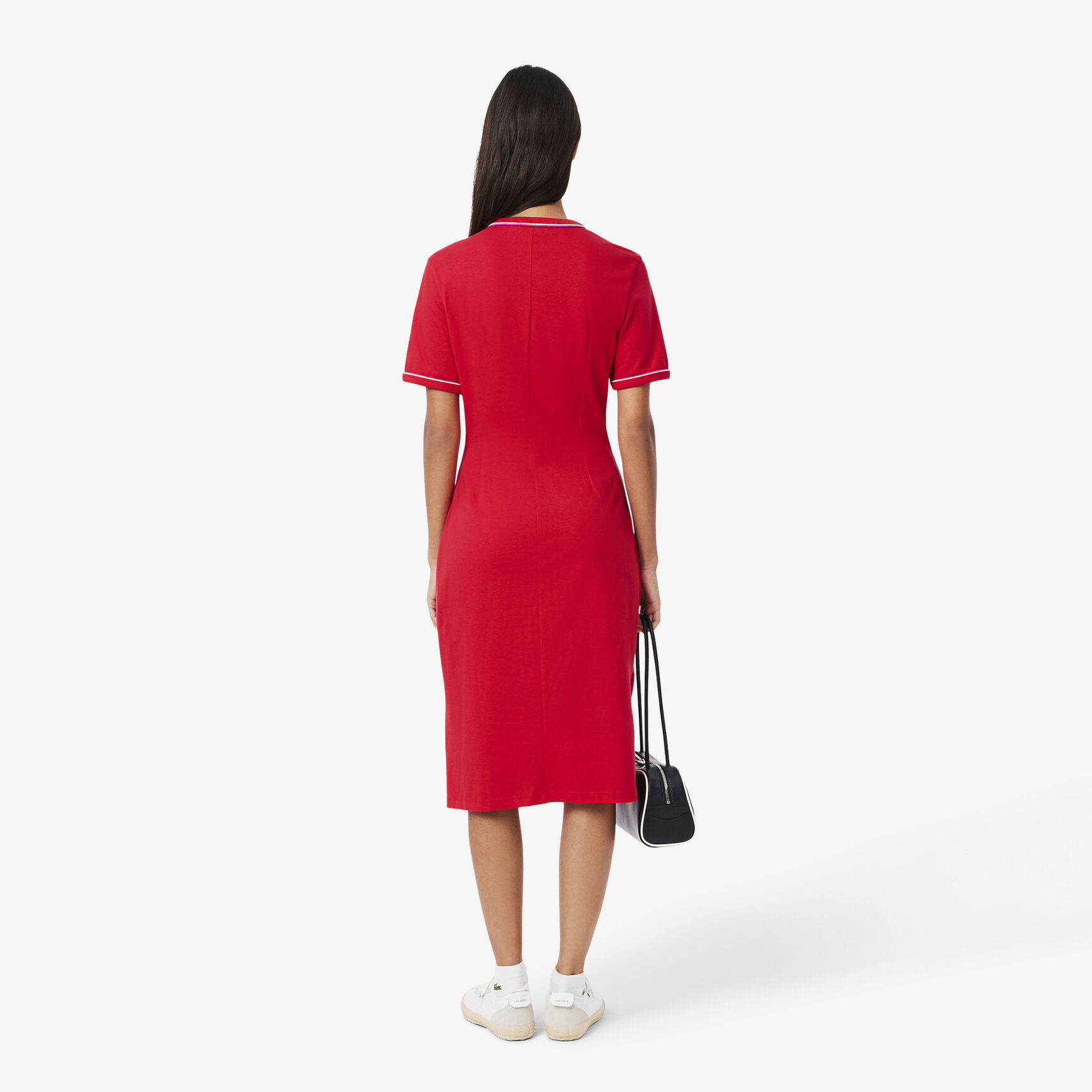 فستان تي شيرت من الجيرسي مع لمسات نهائية Trim Accent Jersey T-shirt Dress - EF9988-00-CUI