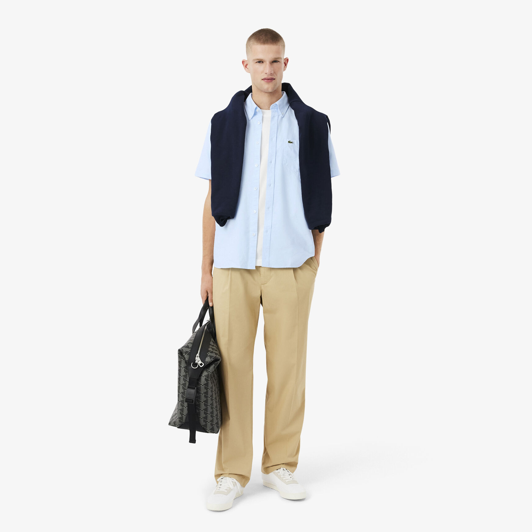 قميص أكسفورد بقصّة عادية وأكمام قصيرة Regular Fit Short Sleeved Oxford Shirt - CH1917-00-F6Z