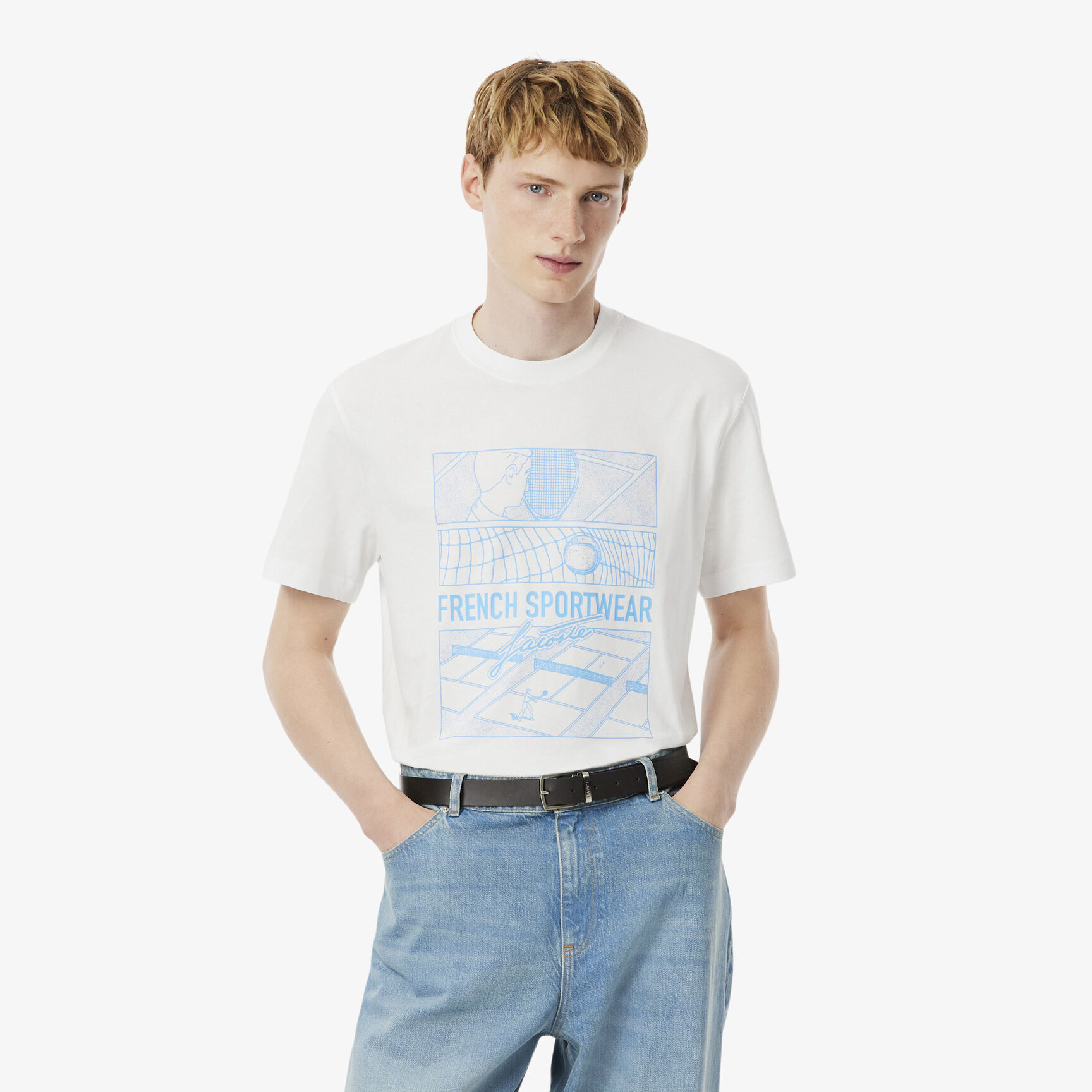 Men's Lacoste Pin And Flat Buckle Belt Gift Set Men's Lacoste Pin And Flat Buckle Belt Gift Set - RC4060-371