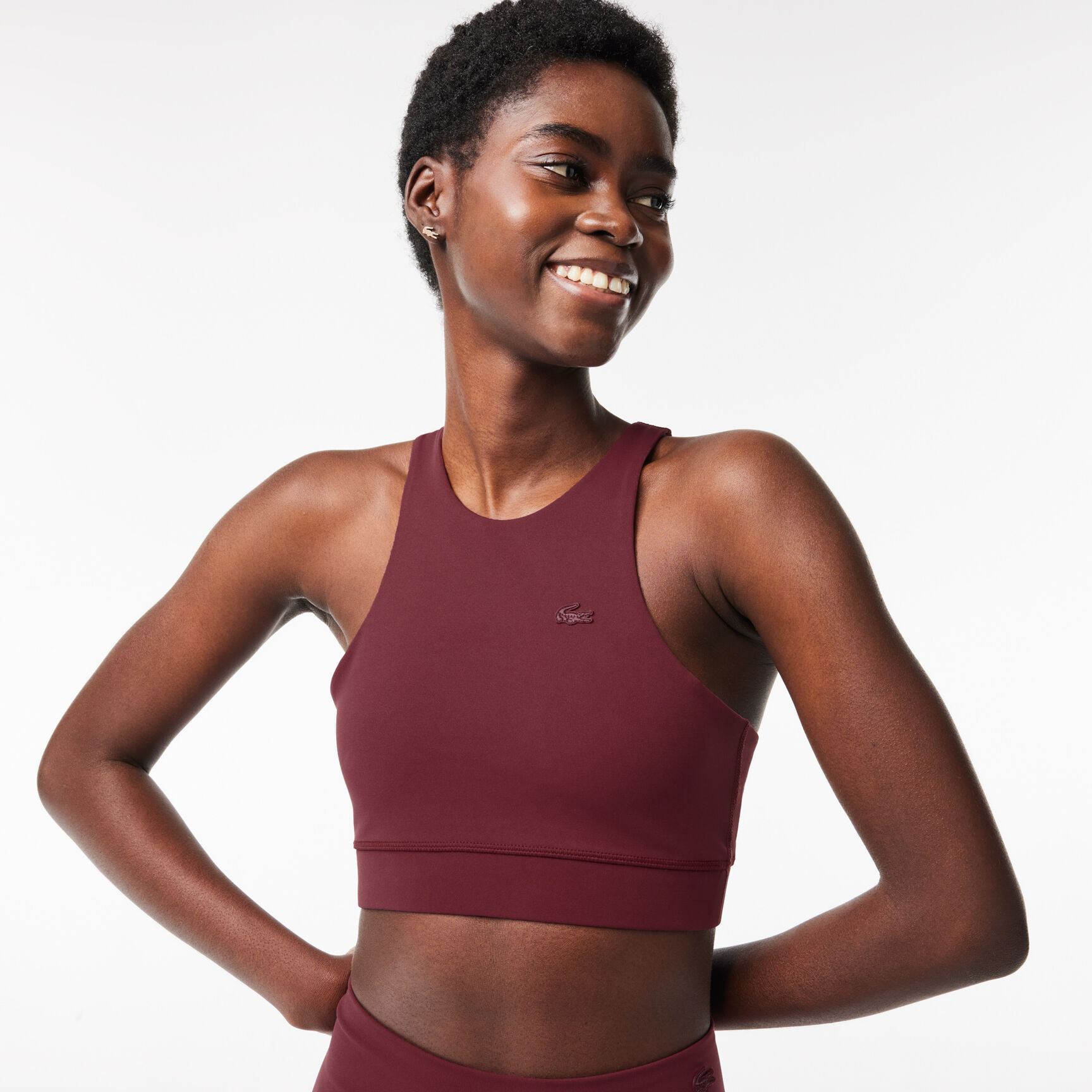 Women's Lacoste Quick-Dry Recycled Polyamide Stretch Bra - IF5961-00-YUP