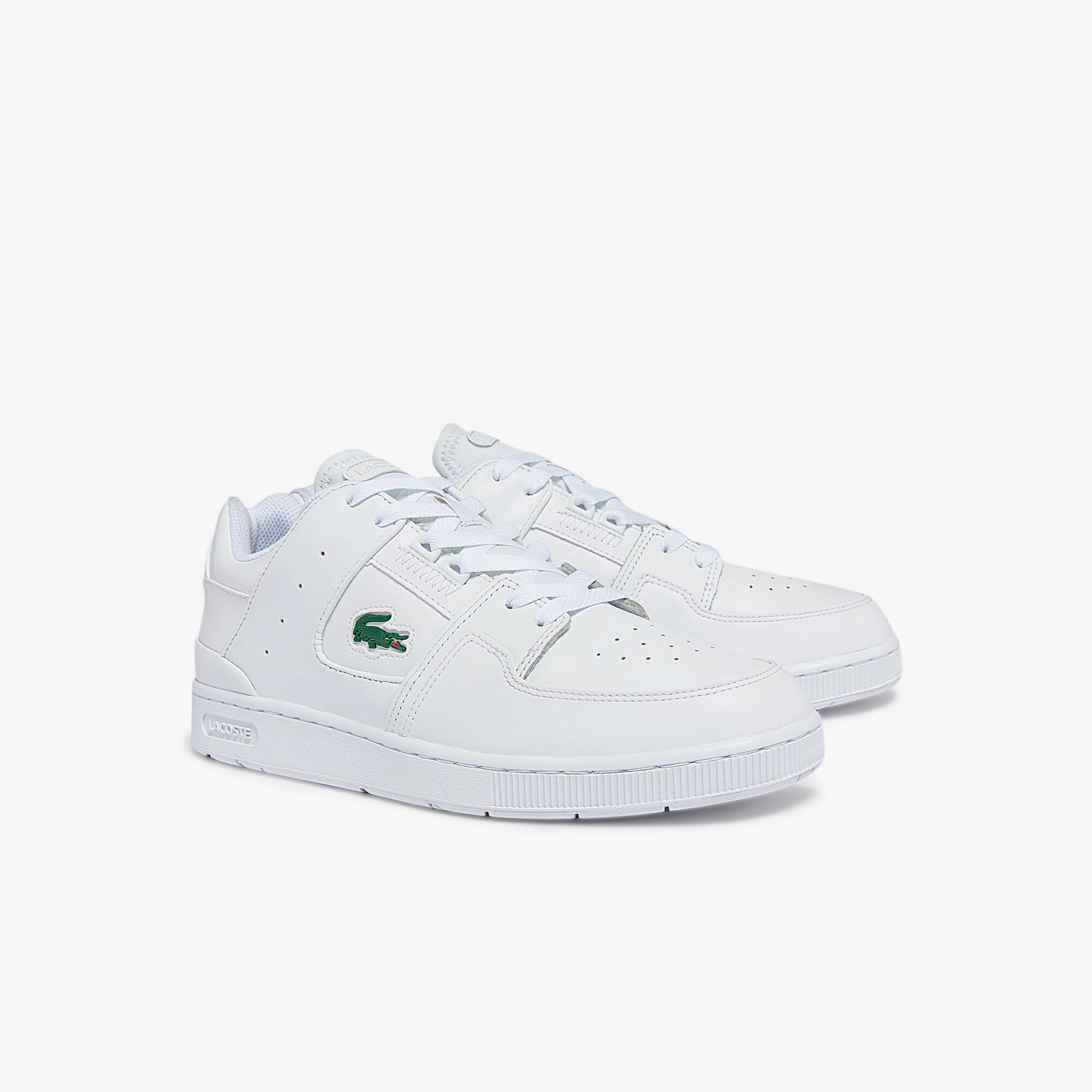 Men's Court Cage Leather Trainers, White | LACOSTE UAE