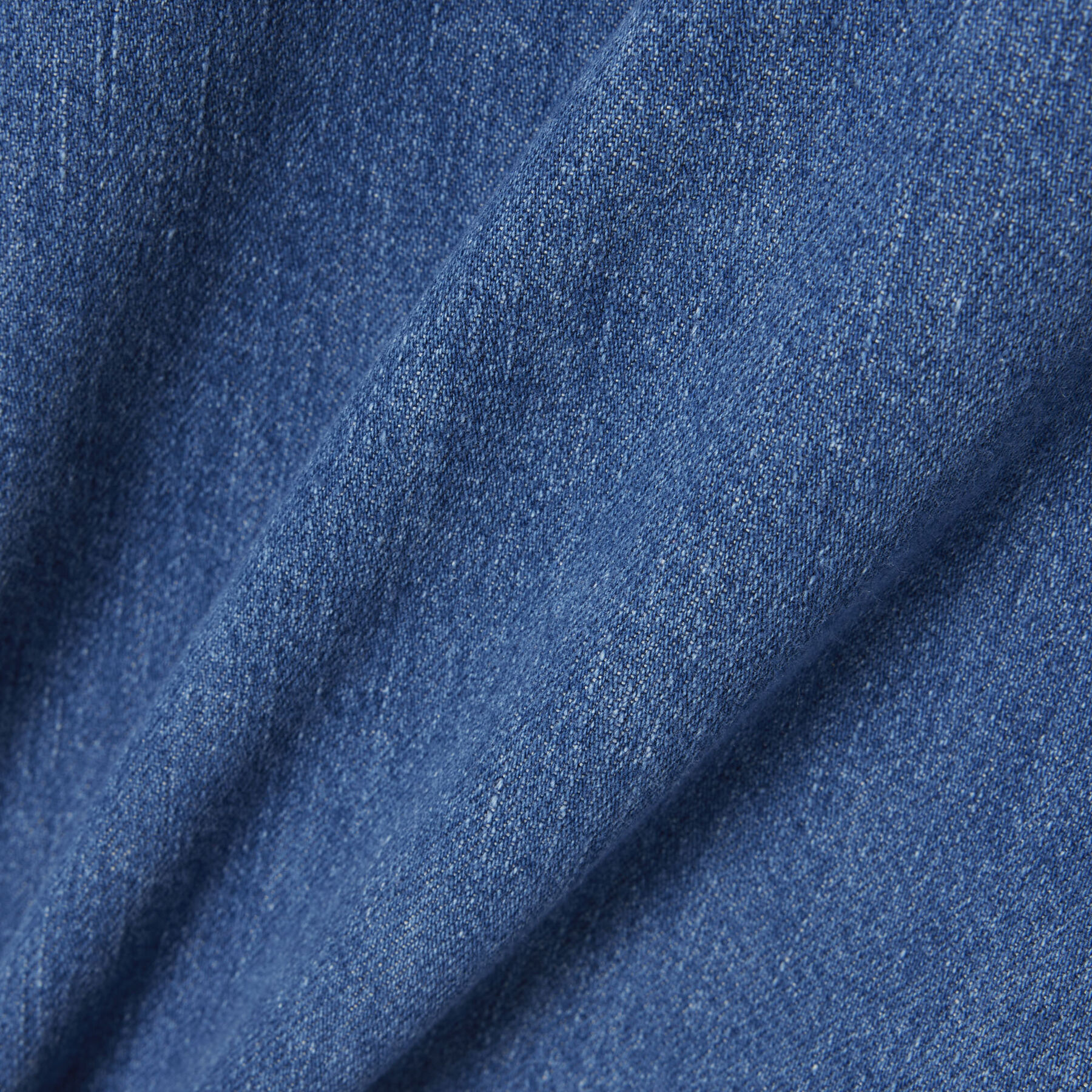 قميص بولو جينز خفيف الوزن وواسع Oversized Lightweight Denim Polo Shirt - CF0051-00-36L