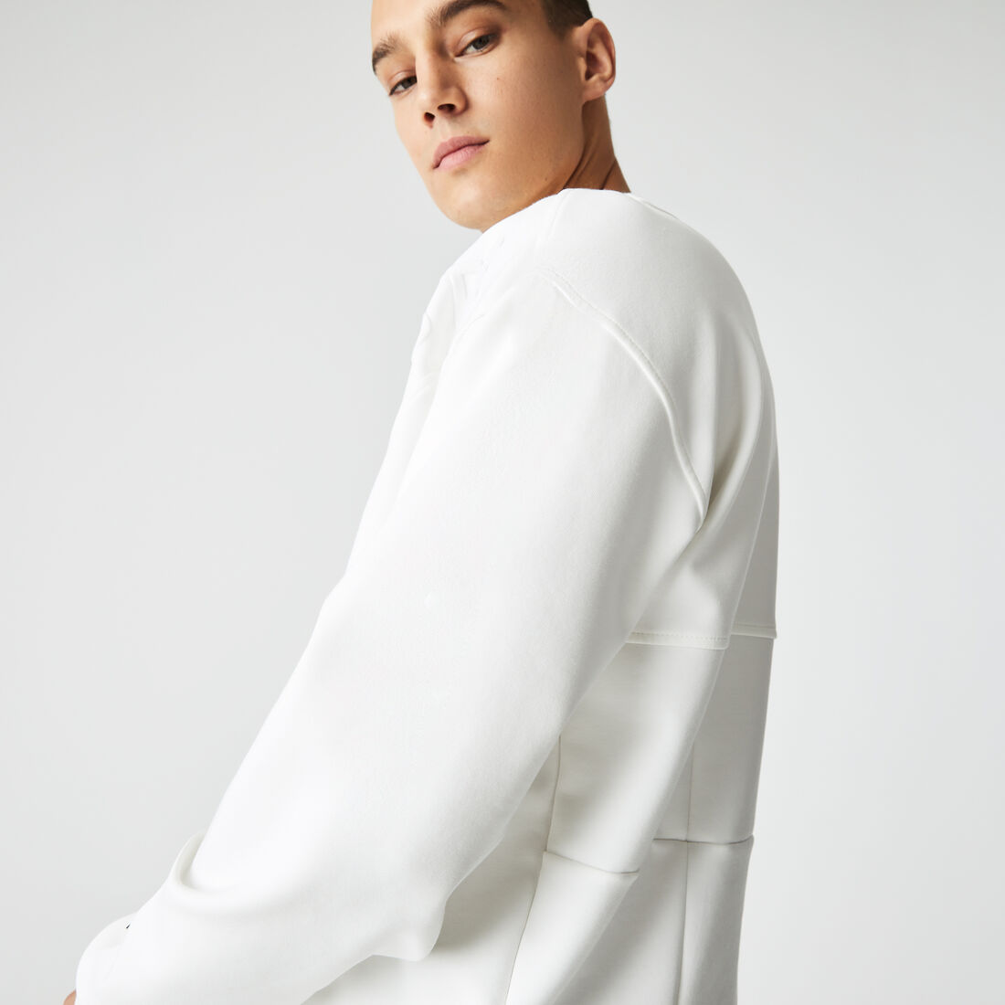 Men's Lacoste Loose Fit Patchwork Effect Sweatshirt Men's Lacoste Loose Fit Patchwork Effect Sweatshirt