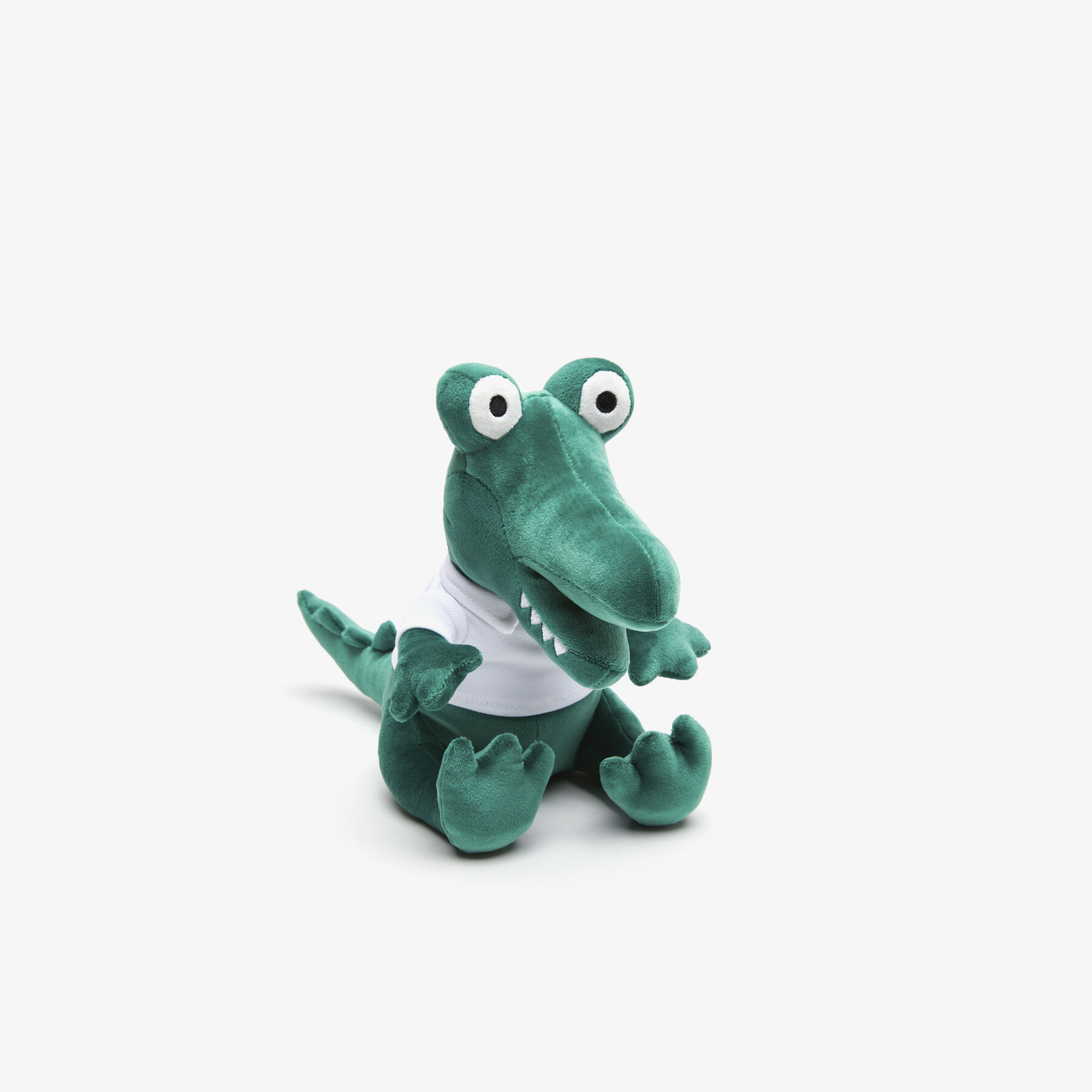 crocodile teddy with lacoste branded polo shirt