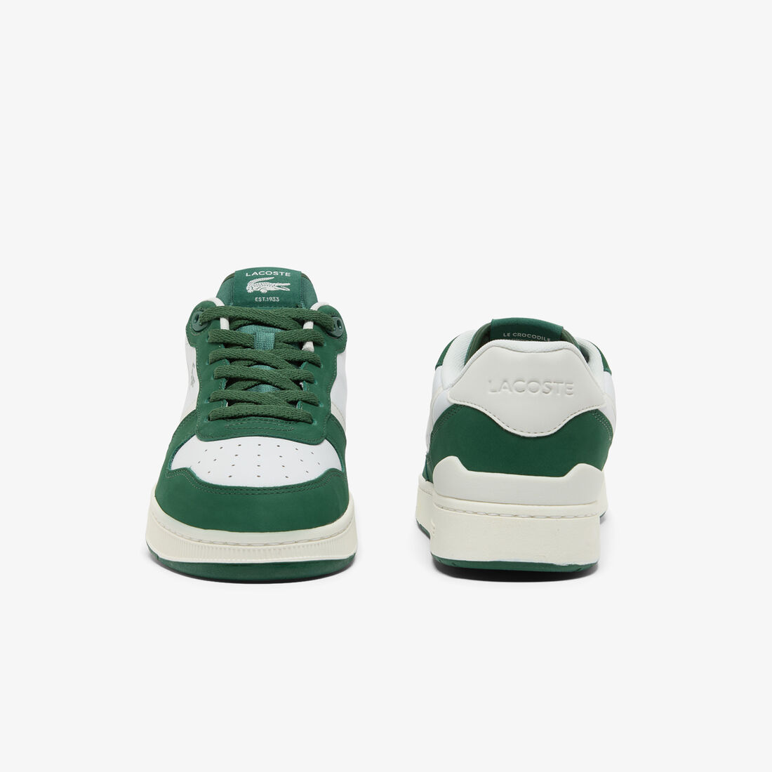 مجموعة أحذية رياضية جلدية للرجال مزودة بمشبك على شكل حرف T Men's T-Clip Set Leather Sneakers - 50SMA0187-082