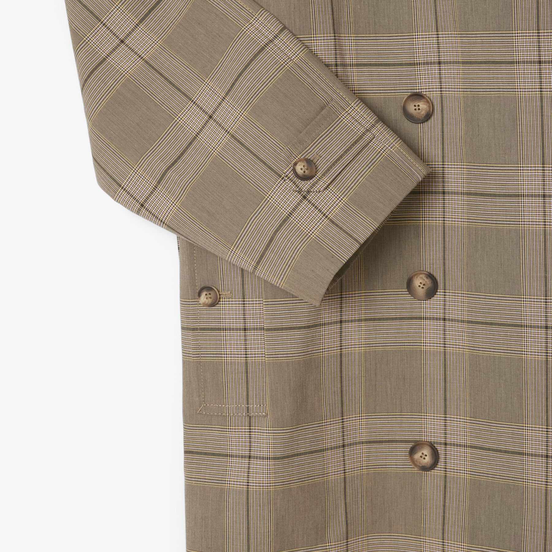 Water-Repellent Plaid Wrap Coat Water-Repellent Plaid Wrap Coat - BF5330-00-AIM