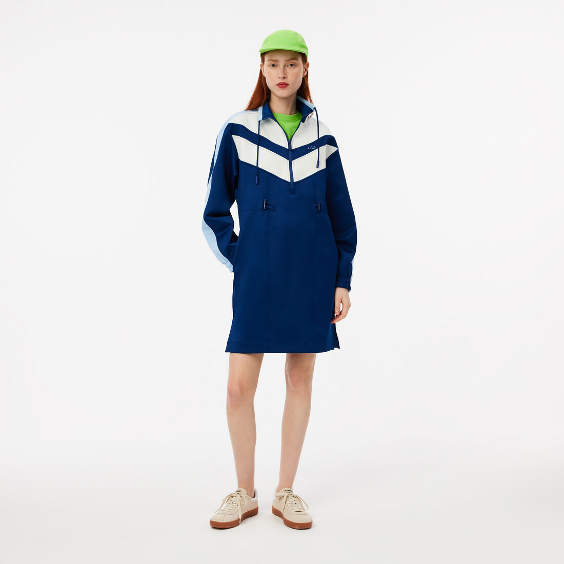 Color-Block Interlock Sweatshirt Dress - EF4946-00-I5T