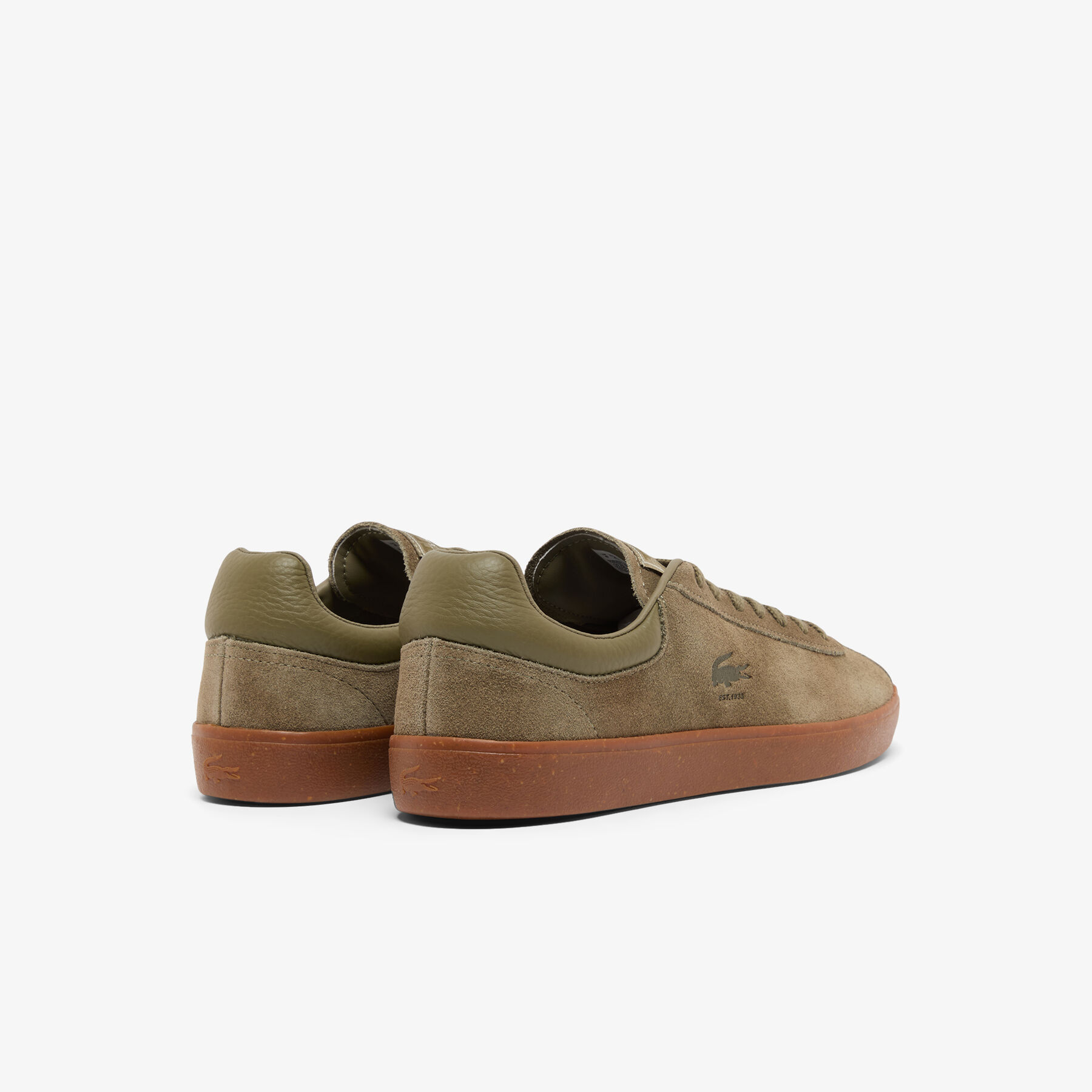 حذاء رياضي بيس شوت رجالي من جلد الغزال Men's Baseshot Suede Sneakers - 50SMA0022-KG9