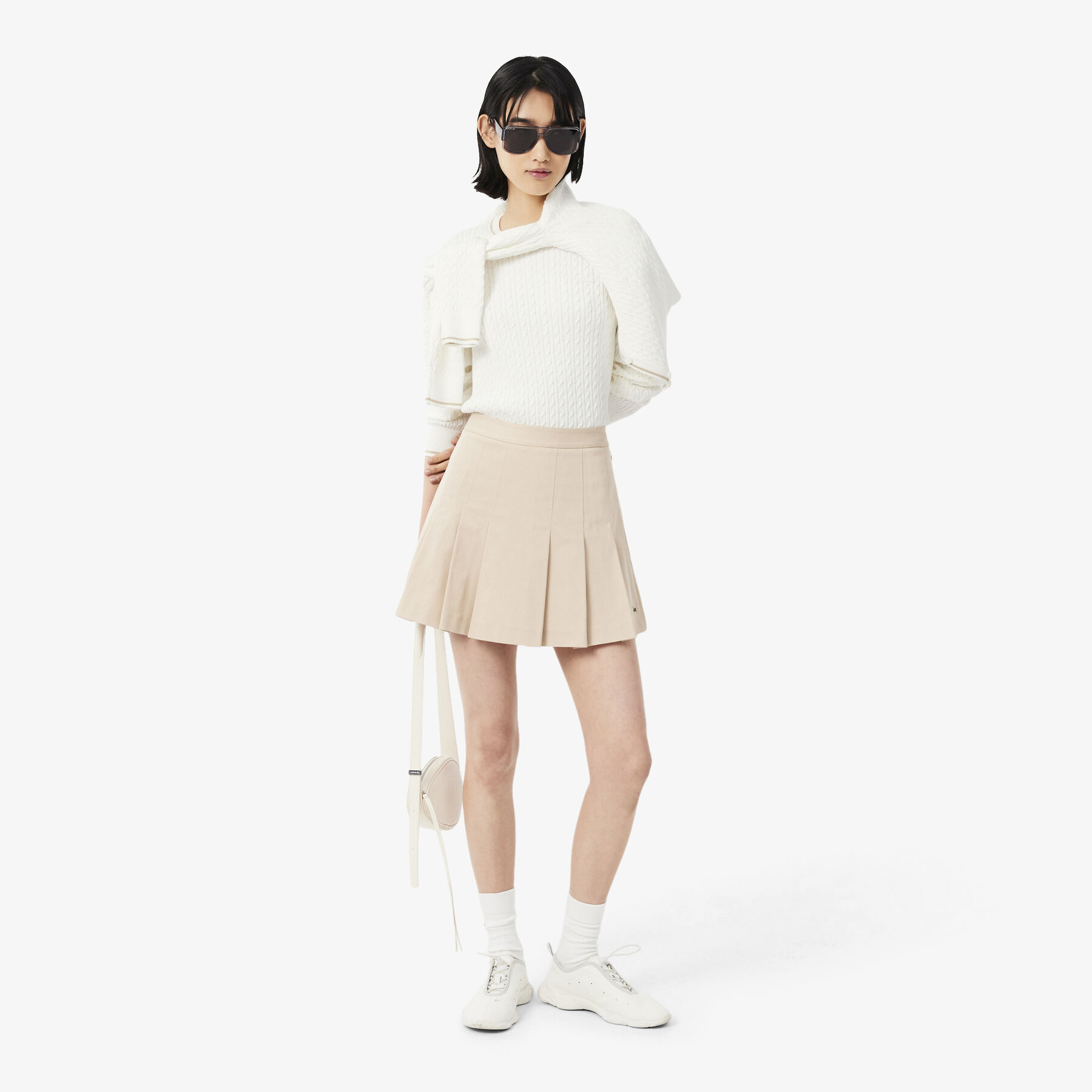 Stripe Accent Cable Knit Sweater Stripe Accent Cable Knit Sweater - AF3241-00-70V