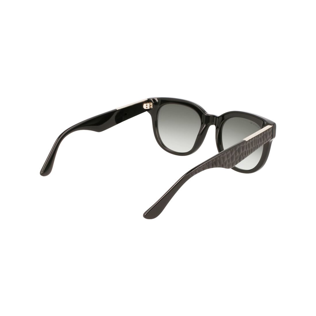نظارة شمسية لاكوست بإطار أسيتات للنساء Women's Oval Acetate Croco Skin Sunglasses - L971S-001