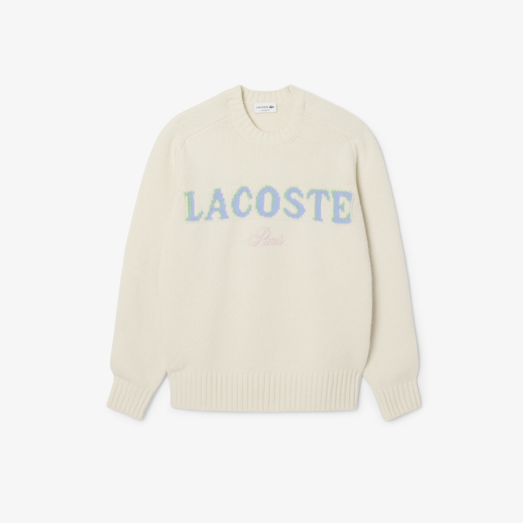 Intarsia Branded Wool Sweater - AH5202-00-A9I