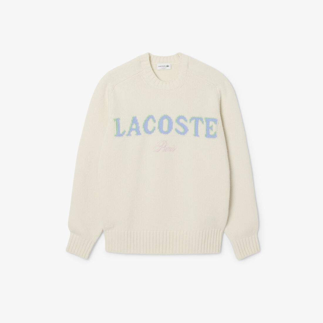 سترة صوفية مزينة بماركة بتقنية التطعيم (إنتارسيا) Intarsia Branded Wool Sweater - AH5202-00-A9I