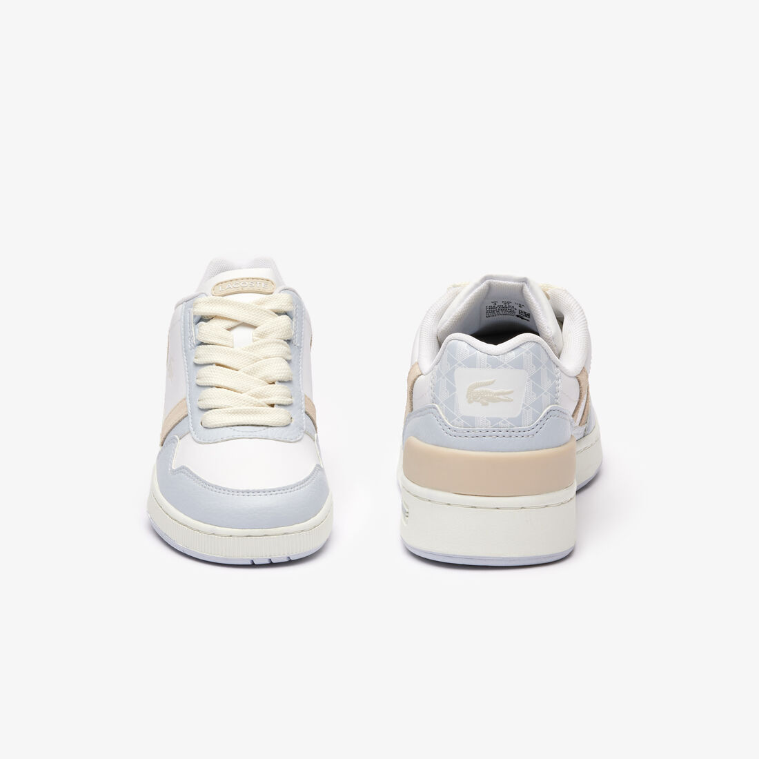 سنيكرز تي كليب جلد مزين بشعار الماركة للنساء Women's T-Clip Leather Monogram Touch Trainers - 46SFA0057-1T5