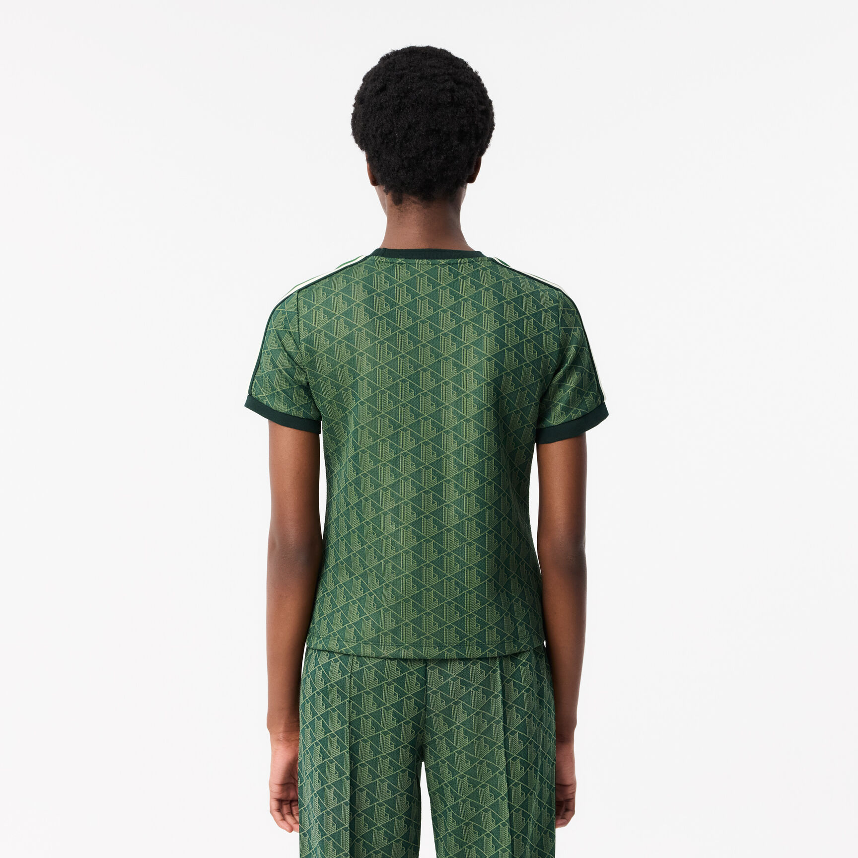 Slim Fit Monogram Jacquard T-shirt Slim Fit Monogram Jacquard T-shirt - TF3244-00-ICL