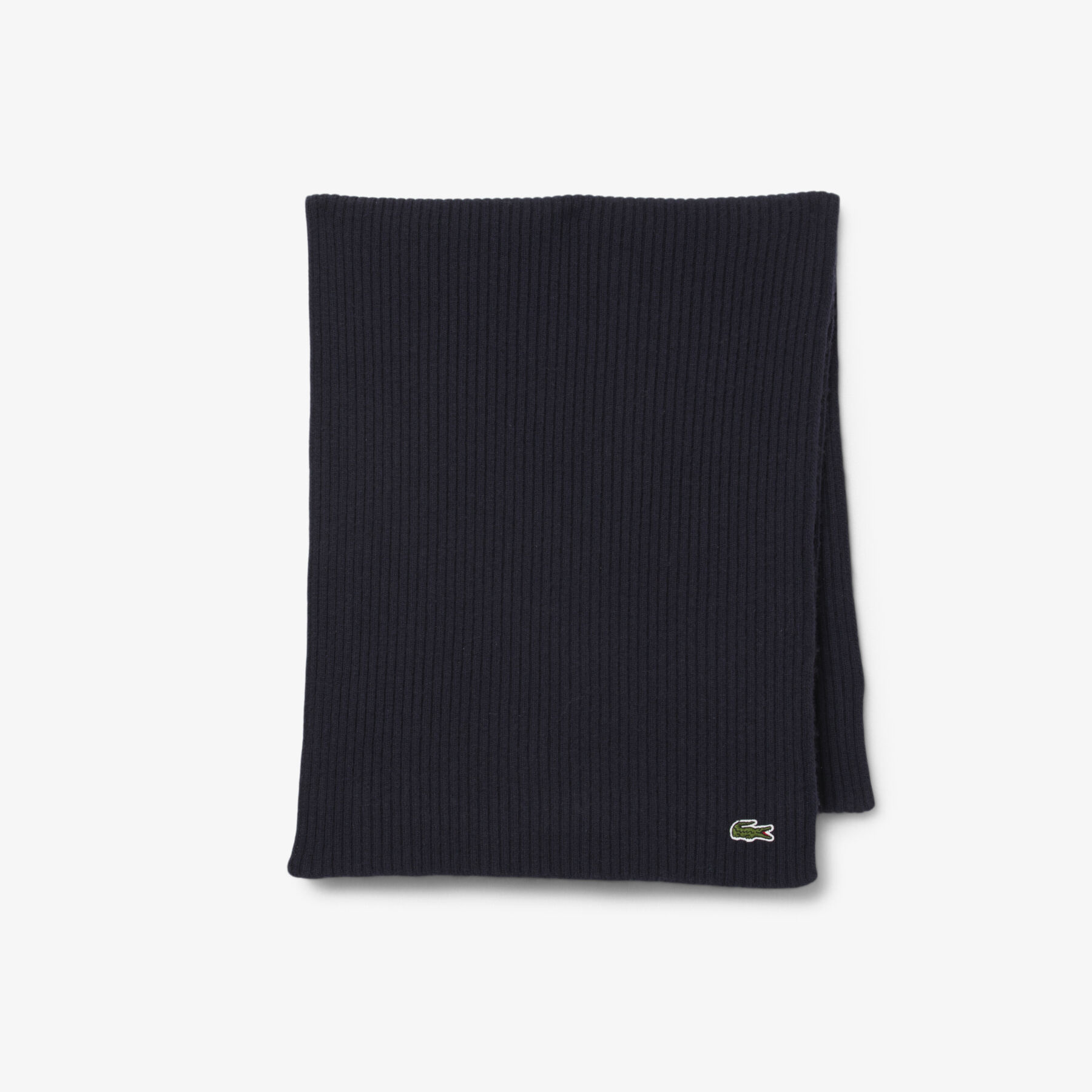 Ribbed Wool Scarf lacoste ribbed wool scarf