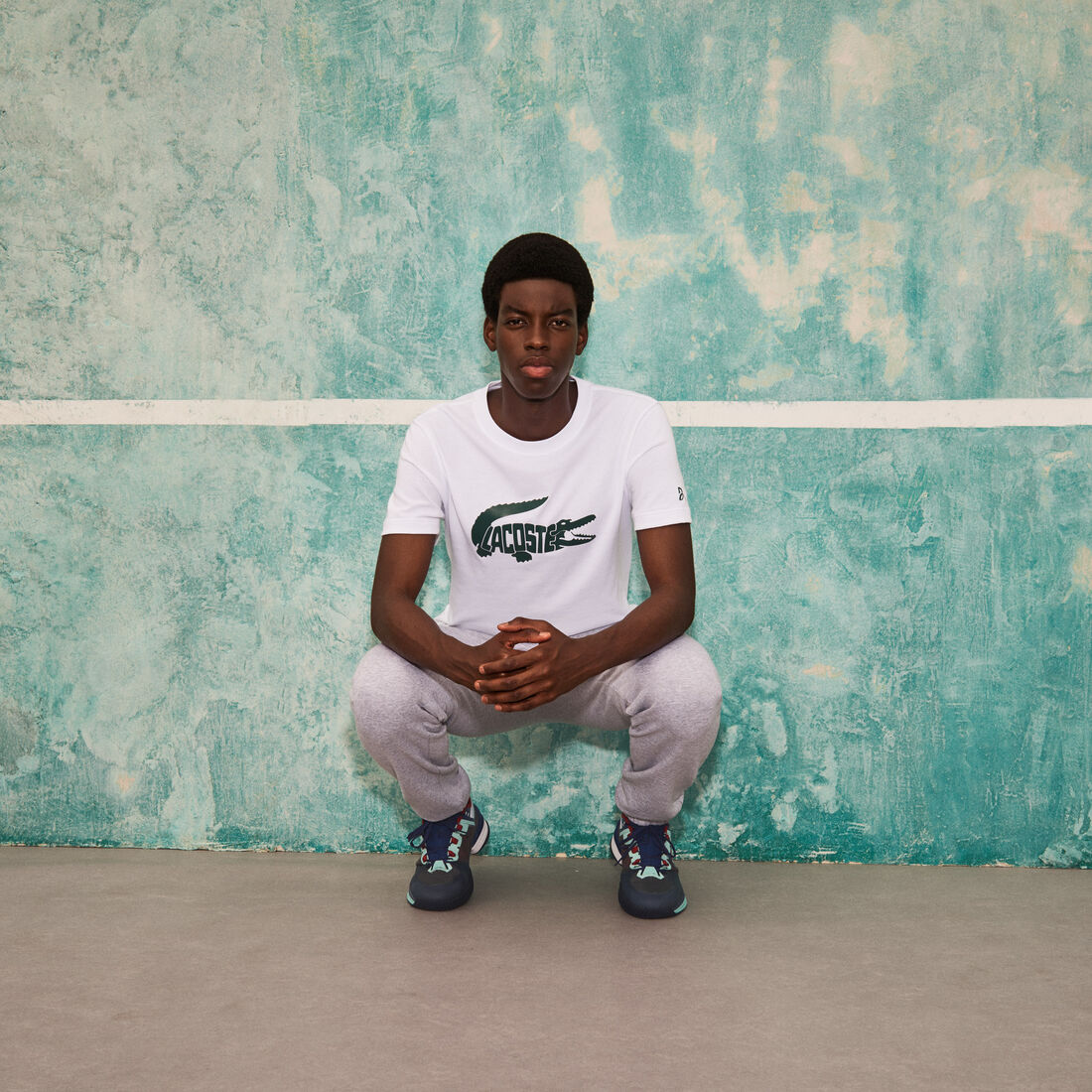 Men&rsquo;s Lacoste SPORT x Novak Djokovic Print Crocodile T-shirt