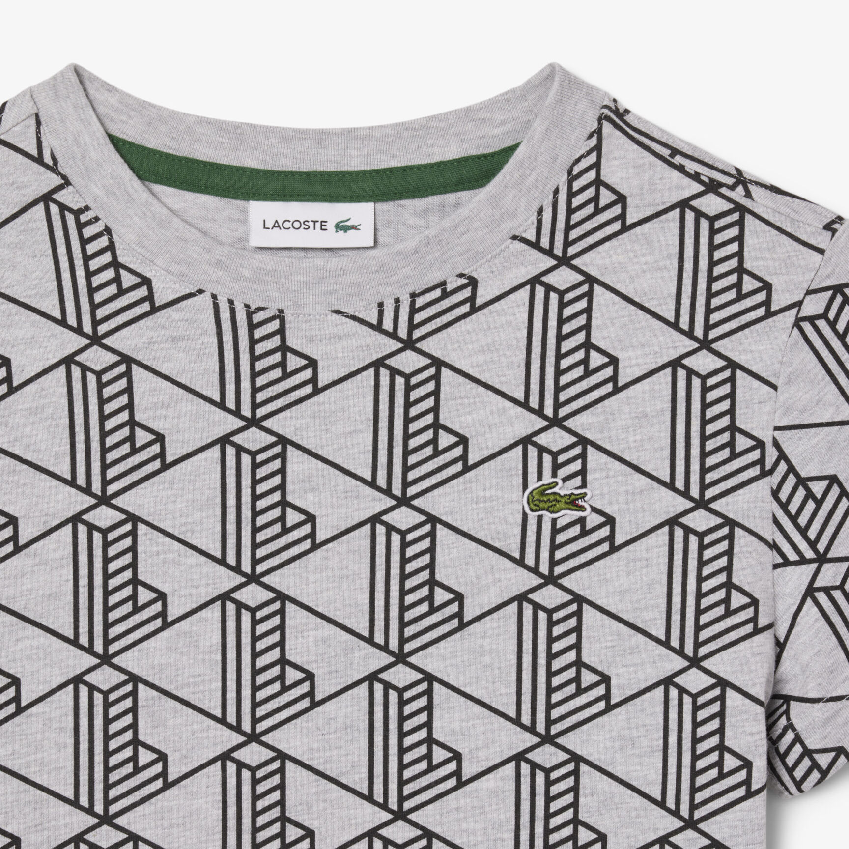 Monogram Print Cotton T-shirt - TJ8411-00-80P