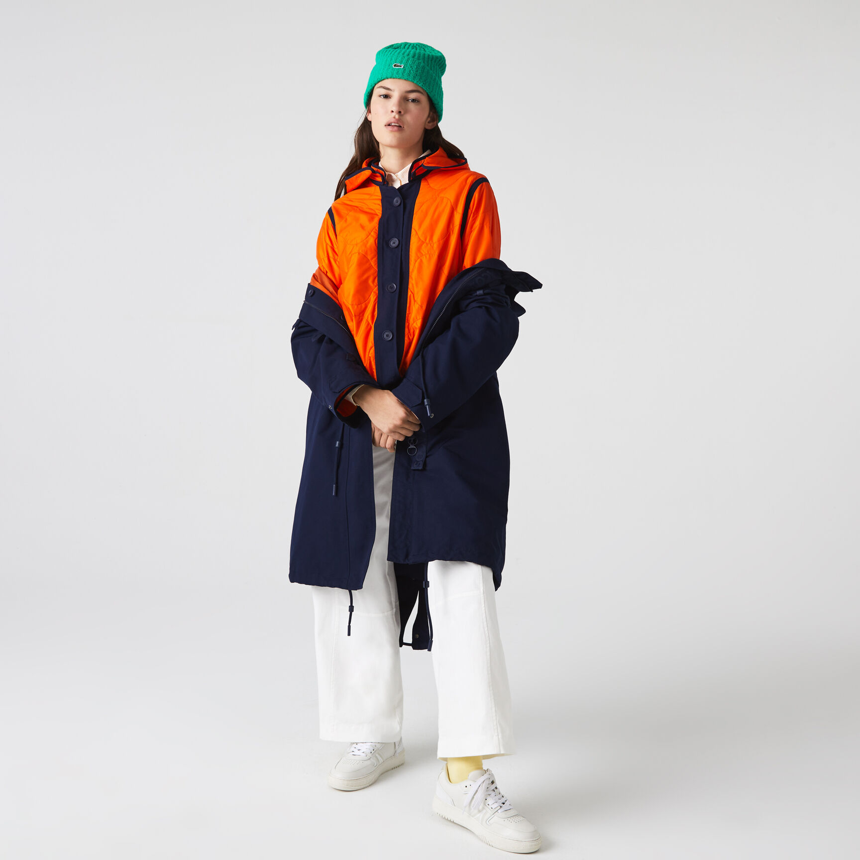 معطف باركا لاكوست 3 في 1 مقاوم للمياه وجاكيت مبطن للنساء معطف باركا لاكوست 3 في 1 مقاوم للمياه وجاكيت مبطن للنساء