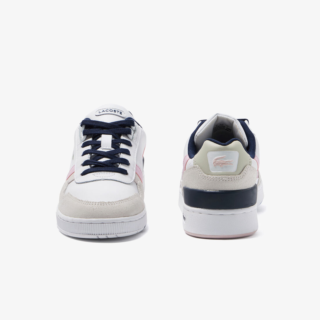 Women's Lacoste T-Clip Leather Color-Pop Sneakers Women's Lacoste T-Clip Leather Color-Pop Sneakers