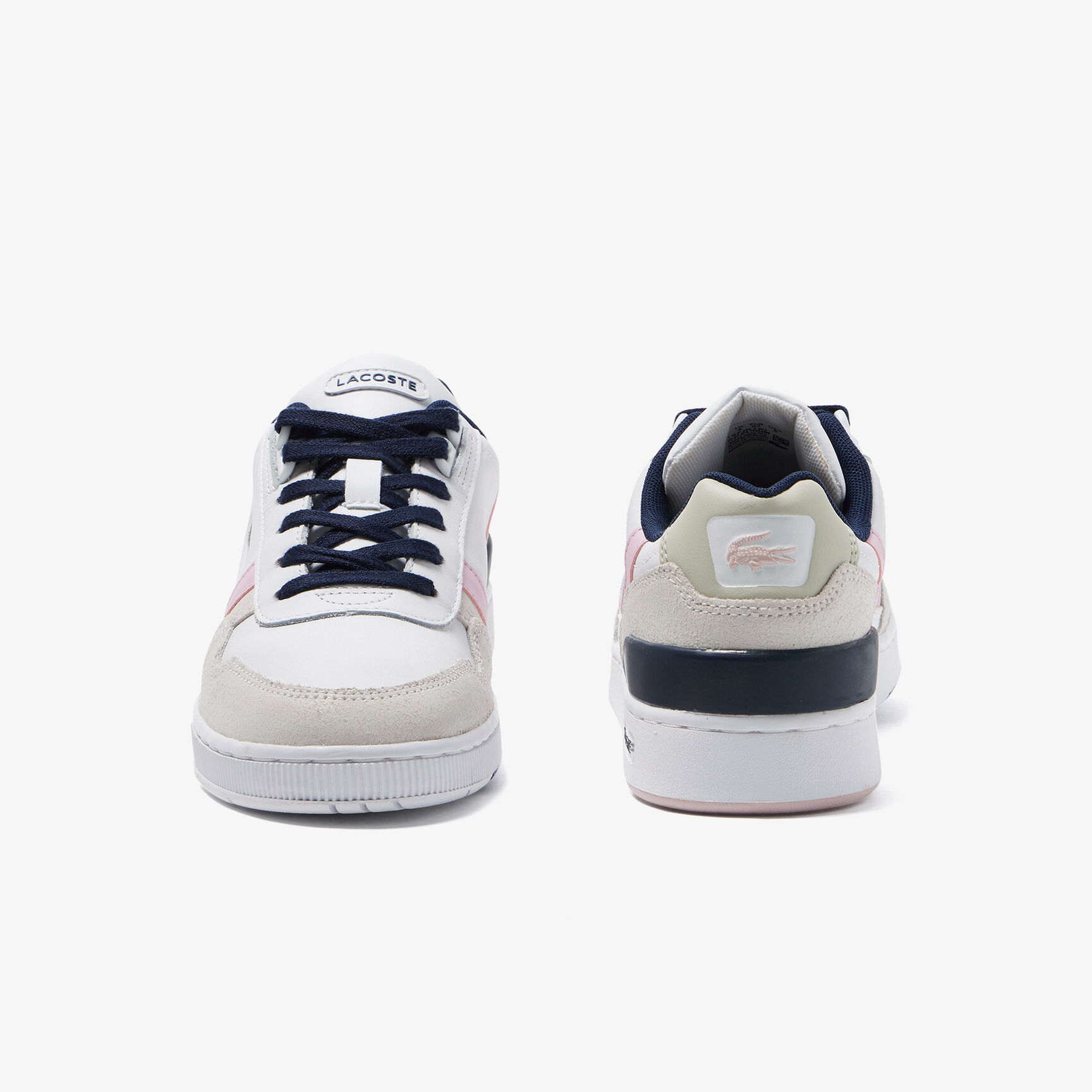 Women's Lacoste T-Clip Leather Color-Pop Sneakers Women's Lacoste T-Clip Leather Color-Pop Sneakers