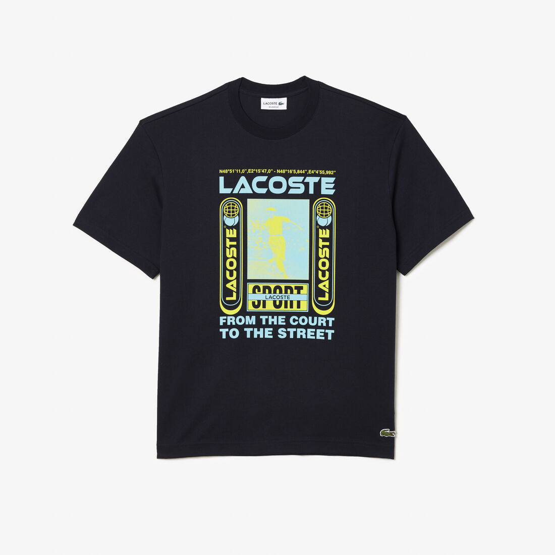 Relaxed Fit Rene Lacoste Print T-shirt Relaxed Fit René Lacoste Print T-shirt - TH5642-00-HDE