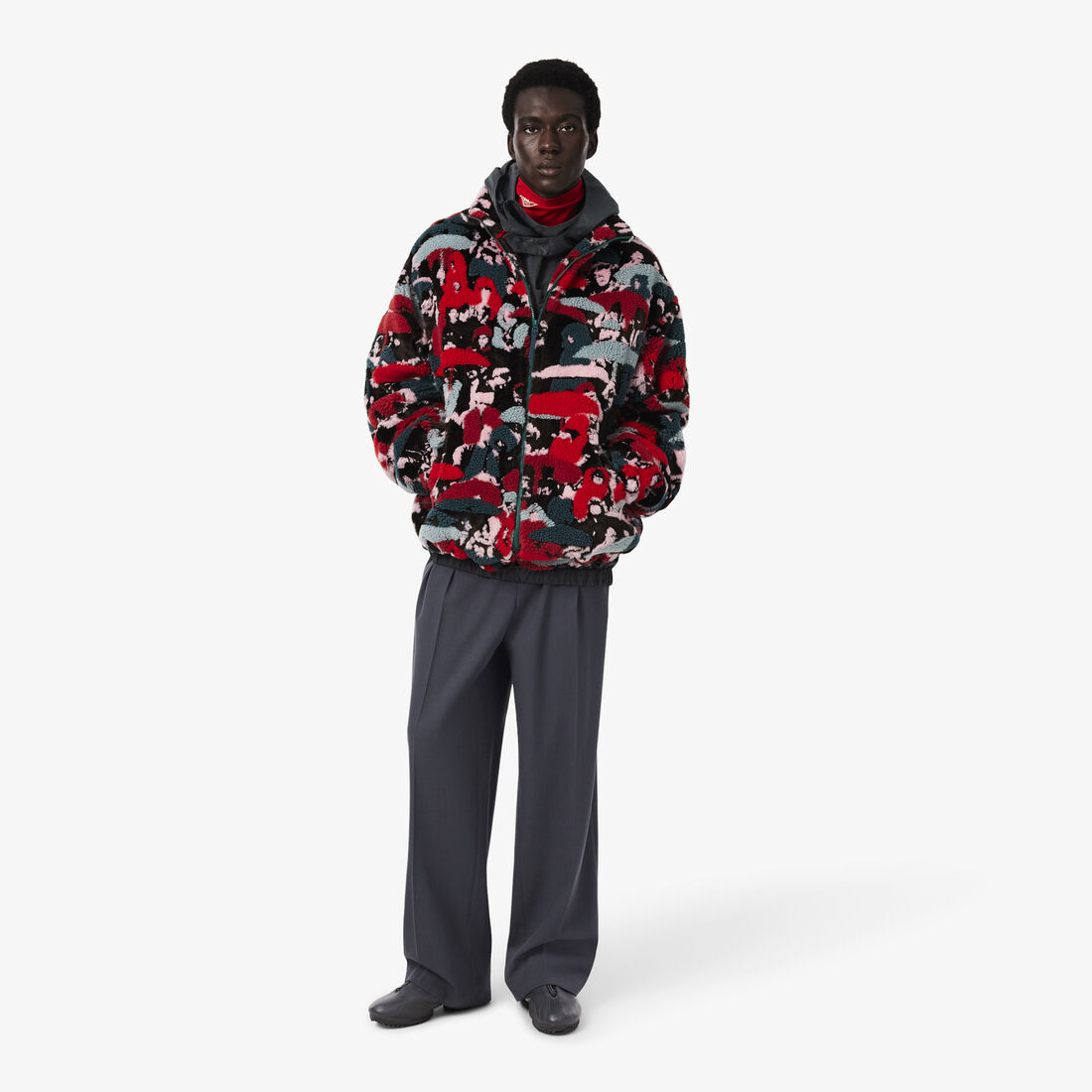 Runway Jacquard Sherpa Jacket lacoste runway jacquard sherpa jacket