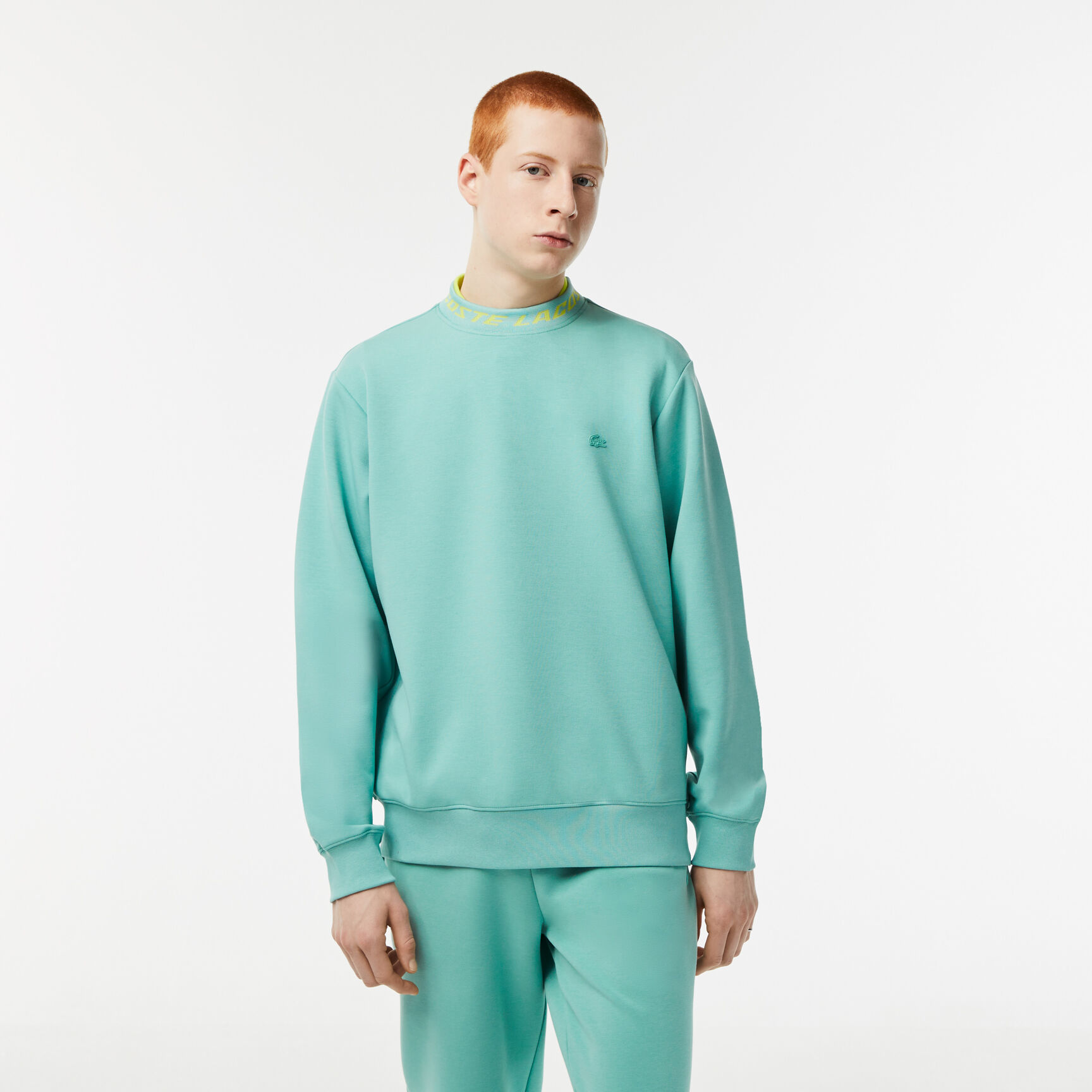 Men's Lacoste Double Sided Logo Collar Sweatshirt - SH5690-00-3A4