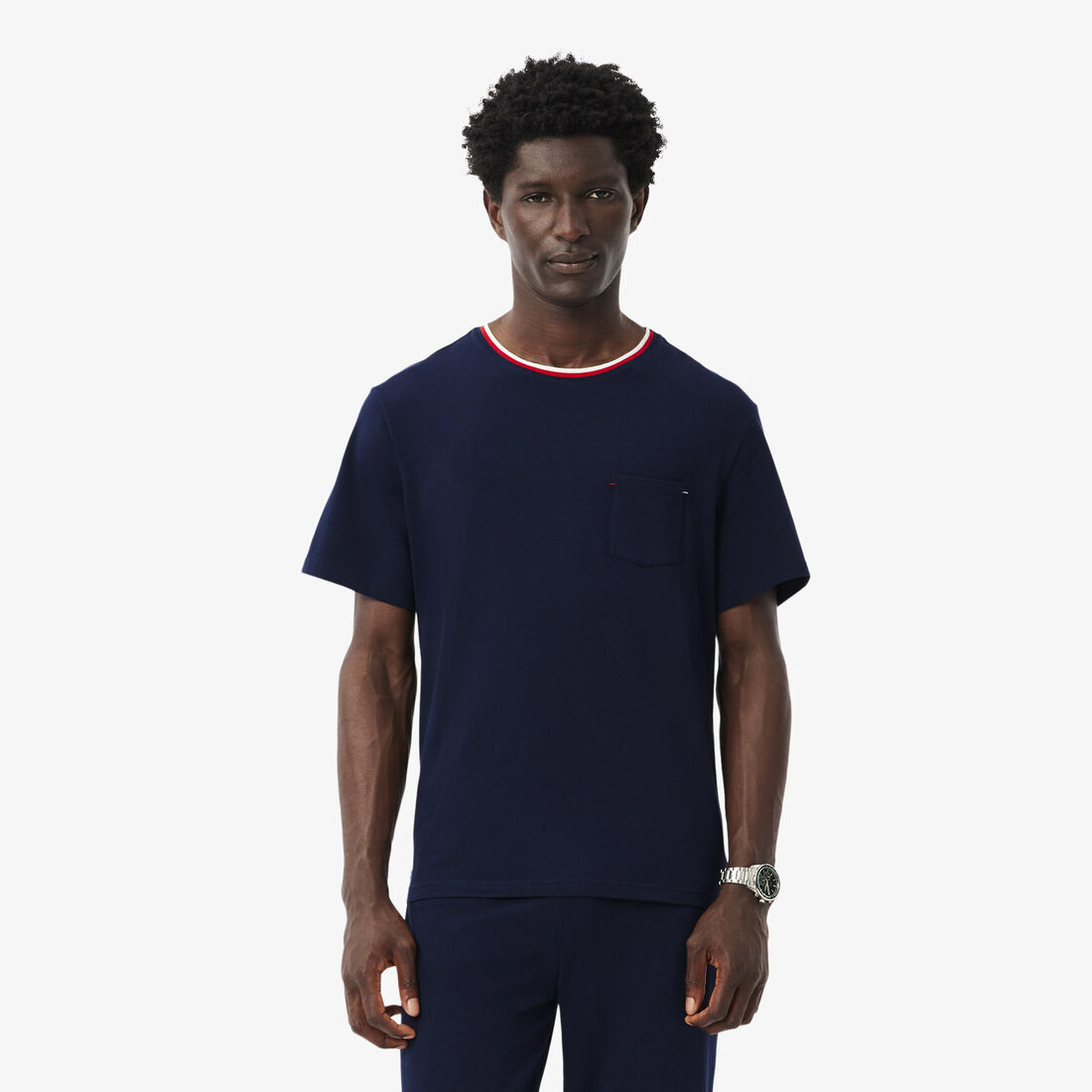 Contrast Neck Loungewear Top - TH1726-00-166