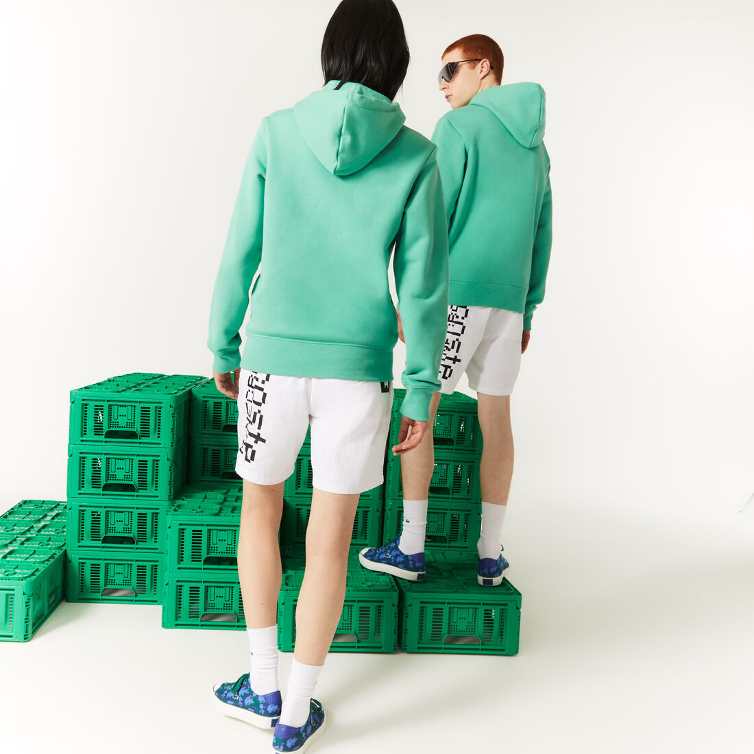 Unisex Lacoste x Minecraft Hooded Cotton Fleece Hoodie Unisex Lacoste x Minecraft Hooded Cotton Fleece Hoodie