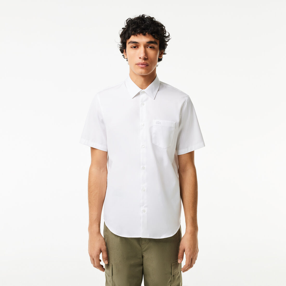 Buy Men's Regular Fit Solid Cotton Shirt | Lacoste UAE