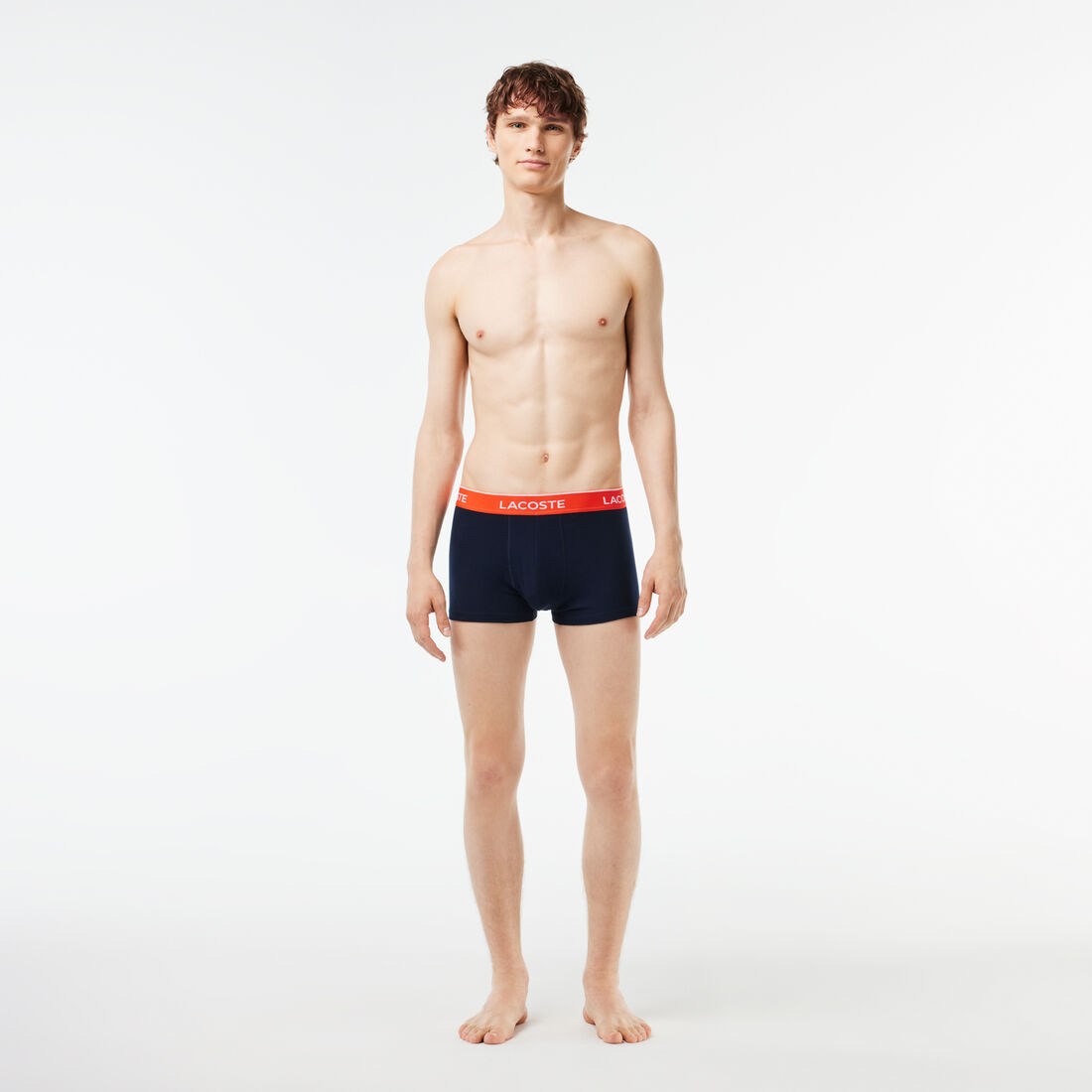 Pack Of 3 Navy Casual Trunks With Contrasting Waistband - 5H3401-00-IZI