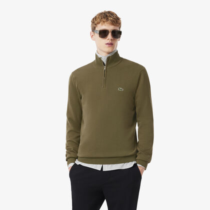 سترة قطنية بسحاب وياقة عالية