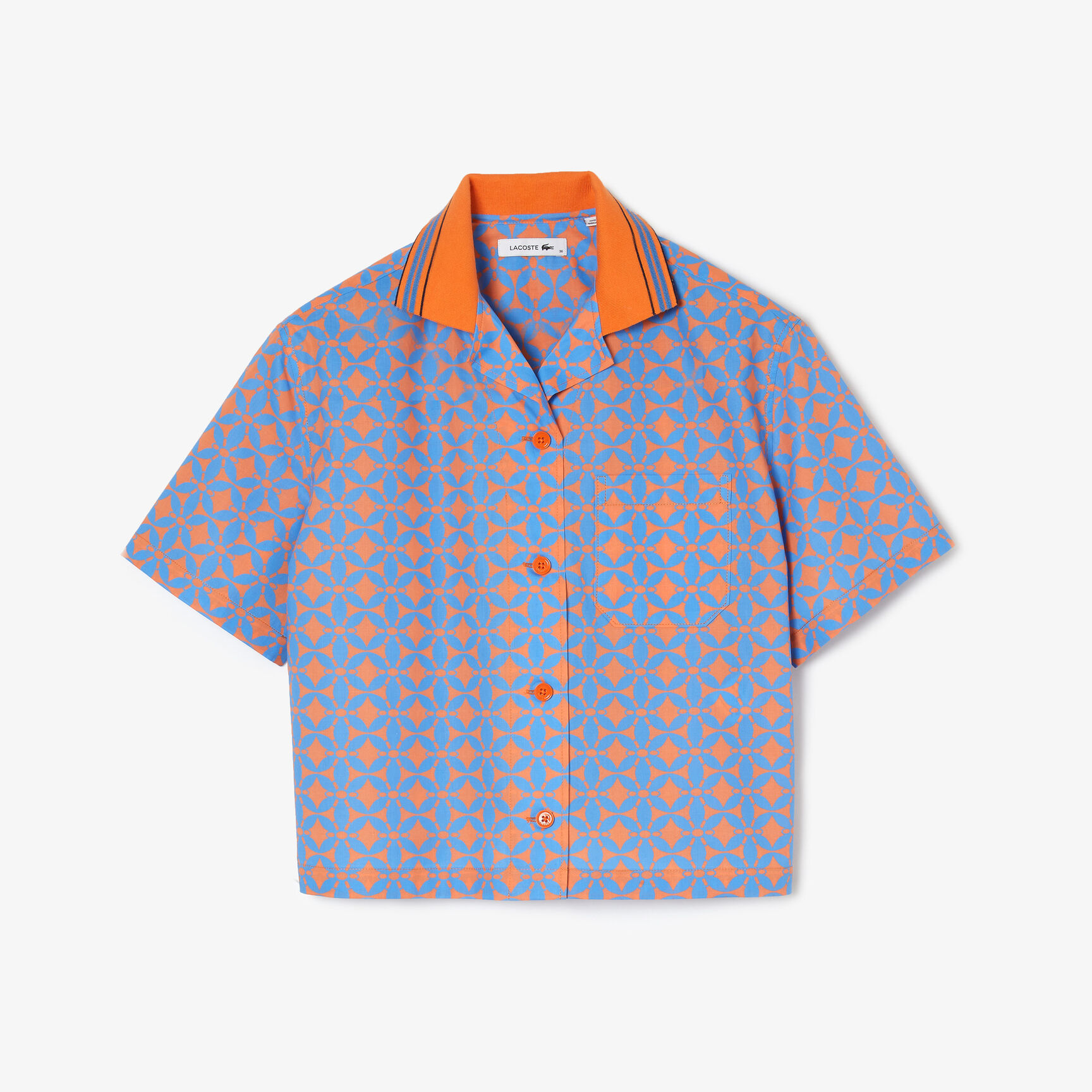 قميص قطن بوبلين مطبوع للنساء