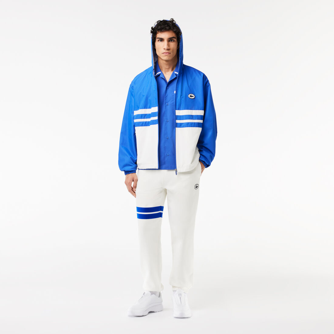 قميص لاكوست قطني طويل بطبعة خلفية Lacoste Back Print Cotton Twill Shirt - CH7225-00-ITV