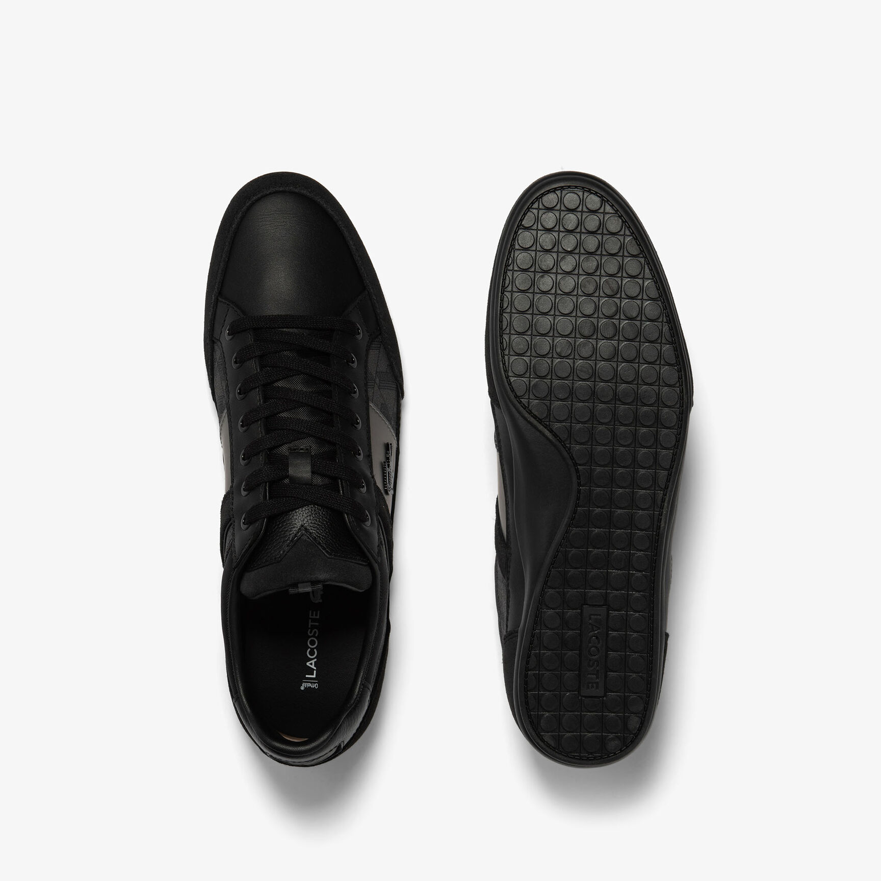 سنيكرز لاكوست شايمون قماش جلد بلون محايد للرجال Men's Lacoste Chaymon Textile Tonal Trainers - 45CMA0016-231