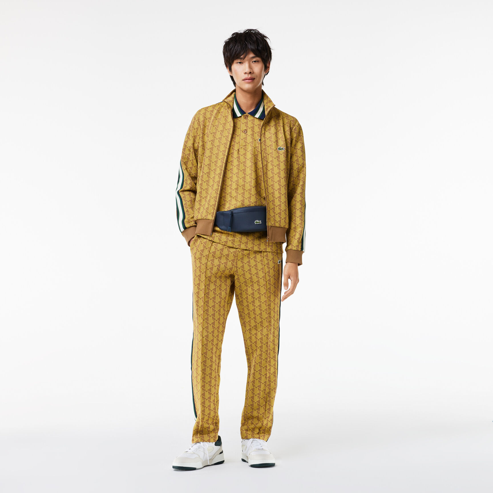 Classic Fit Contrast Collar Monogram Motif Polo Shirt - DH1417-00-QIB