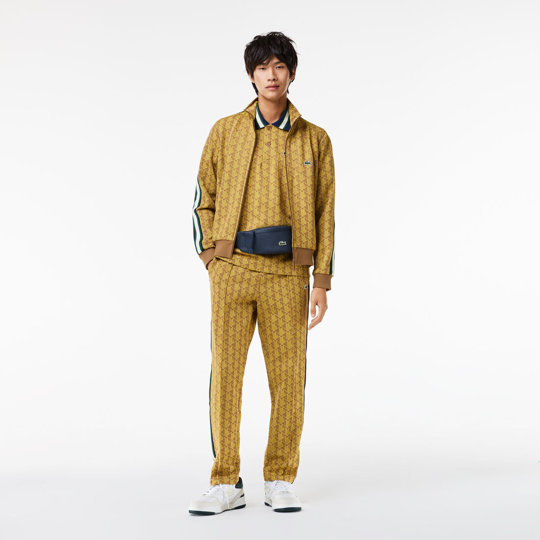 Classic Fit Monogram Jacquard Polo Shirt Classic Fit Contrast Collar Monogram Motif Polo Shirt - DH1417-00-QIB